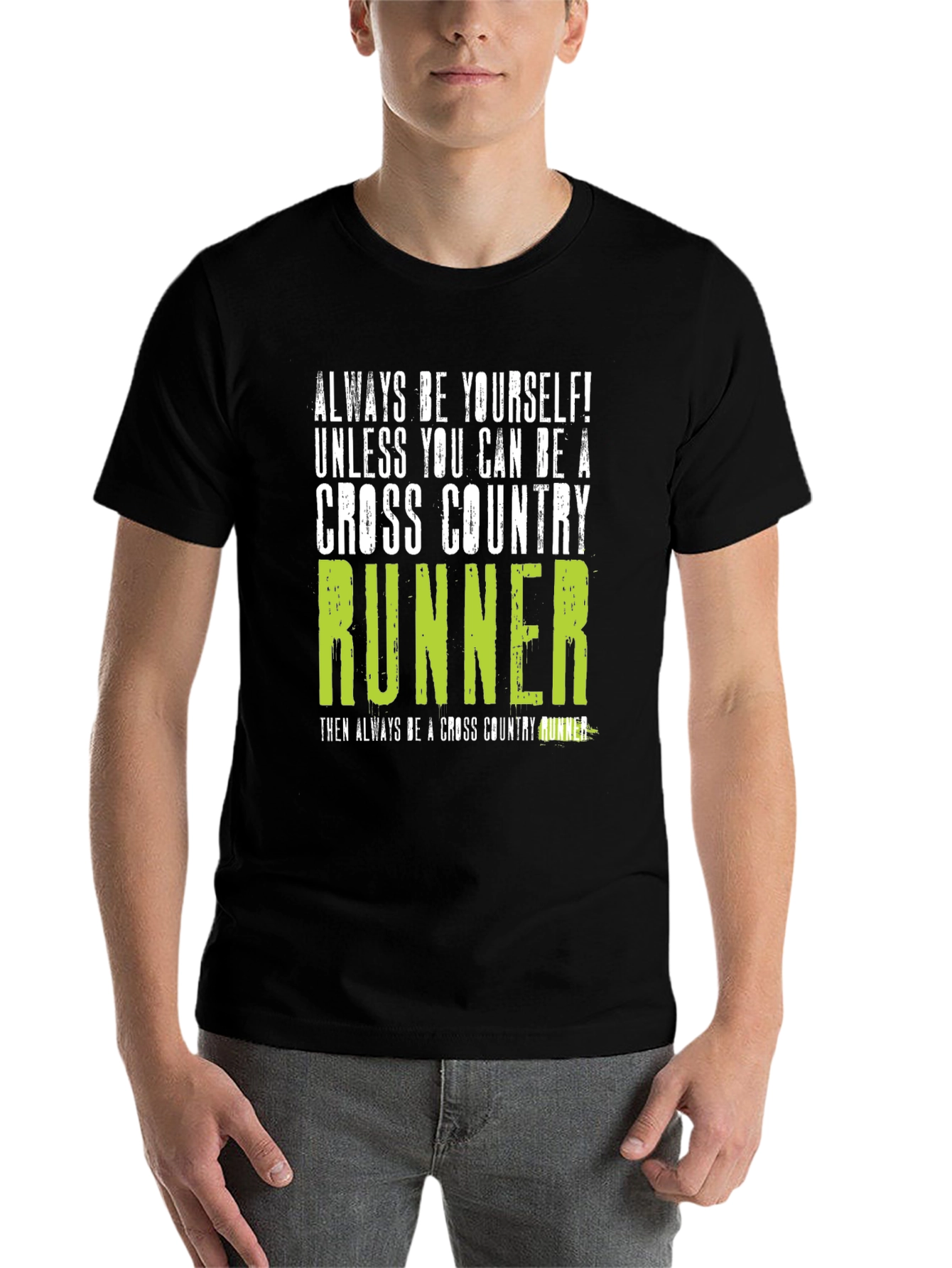Black Cross Country Runner Graphic T-Shirt view 7