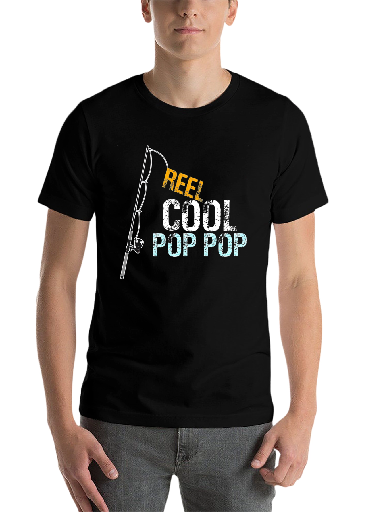 Black Reel Cool Pop Pop Black Graphic T-Shirt view 7