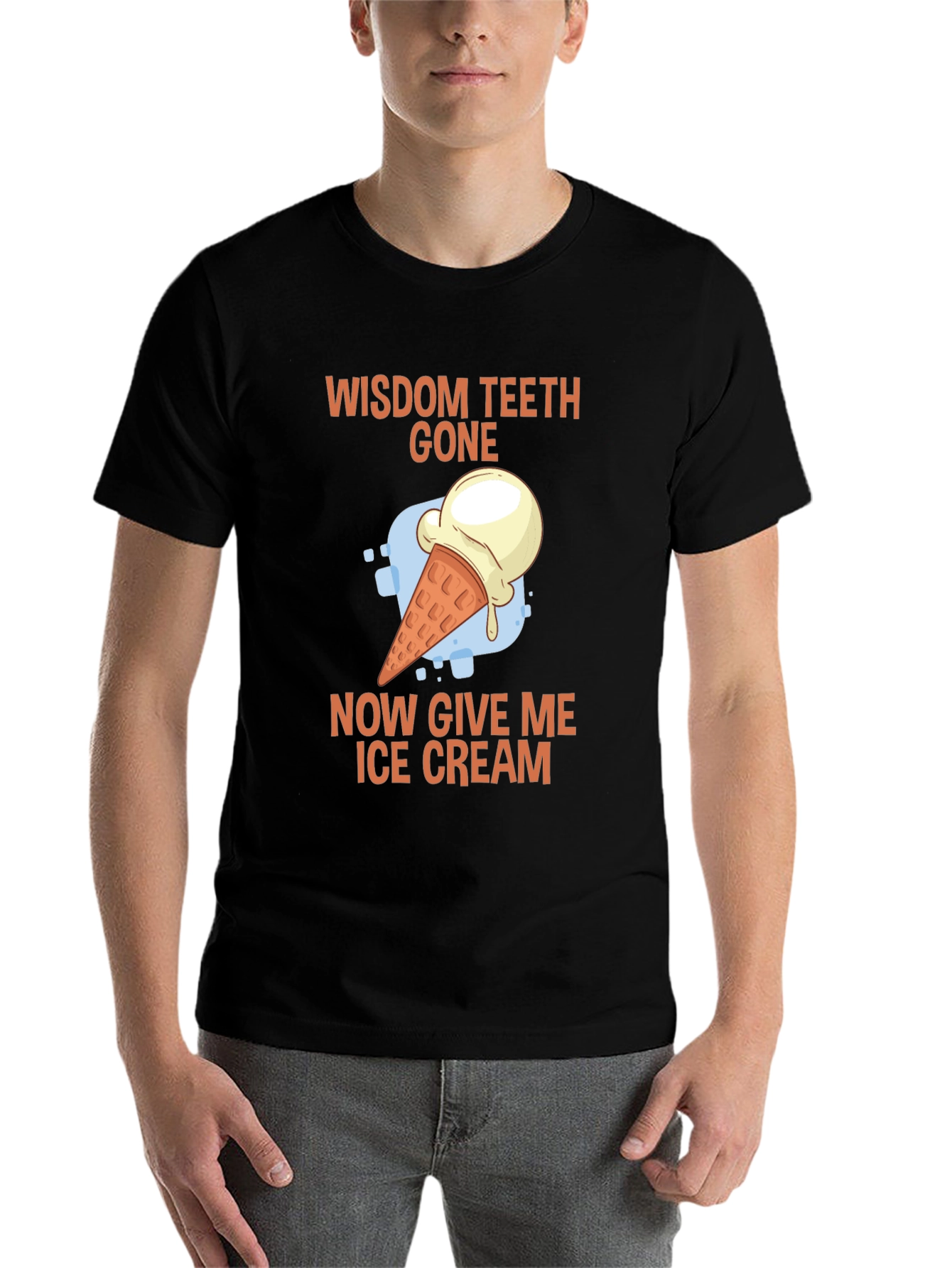 Black Wisdom Teeth Gone Ice Cream T-Shirt view 7