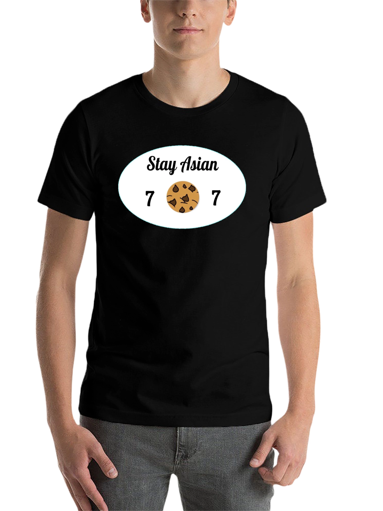 Black Stay Asian 7 Cookie 7 Funny Graphic Tee view 7