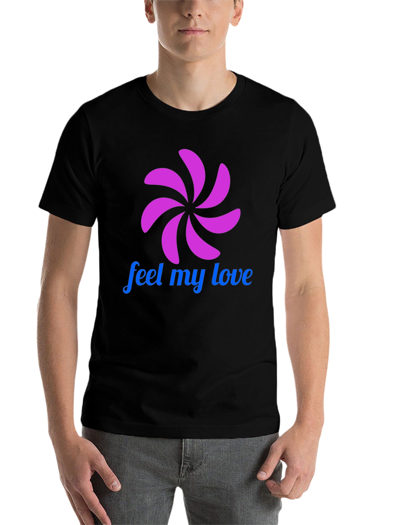 Black Feel My Love Graphic T-Shirt - Black view 7