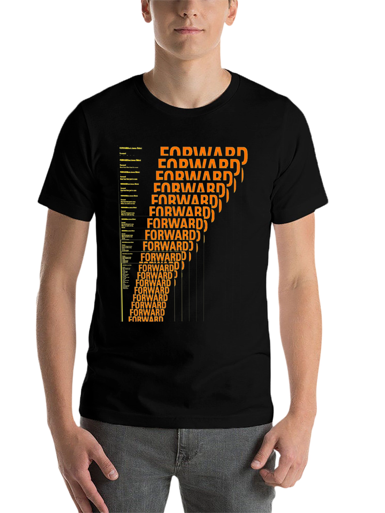 Black Forward Graphic T-Shirt - Modern Design view 7