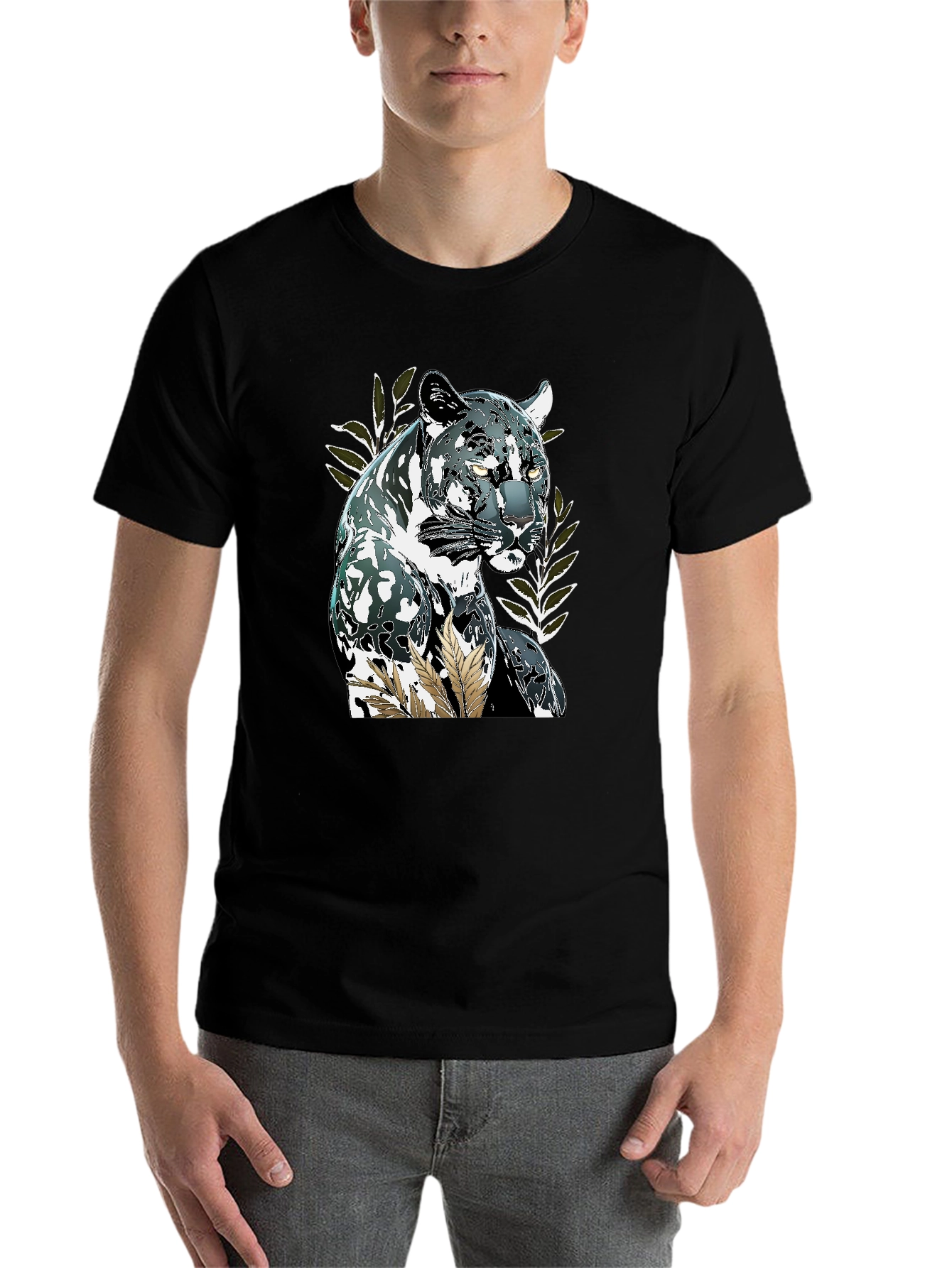 Black Black Panther Graphic Tee - Stylish Men's Shirt view 7