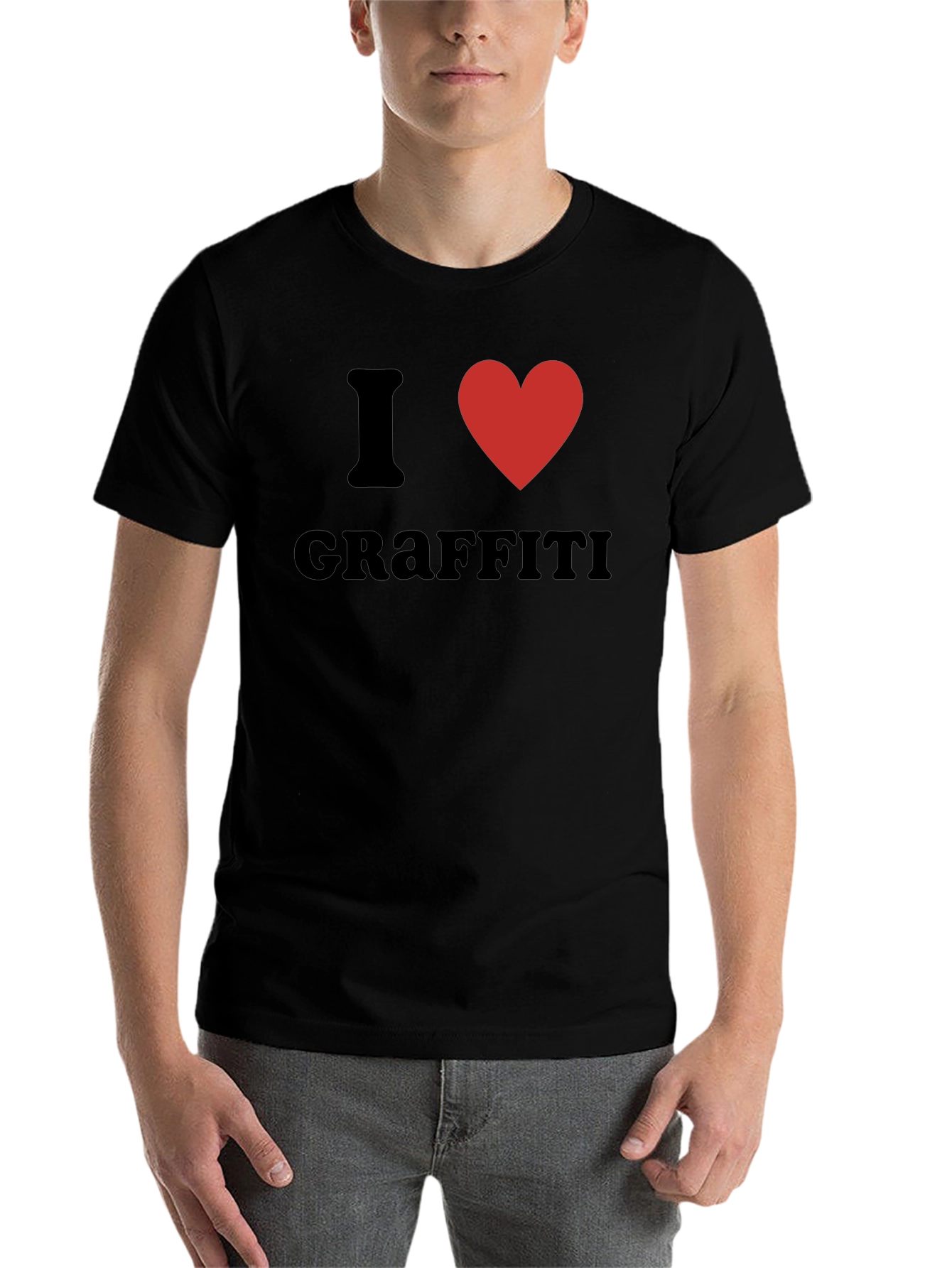 Black I Heart Graffiti Black Tee view 7