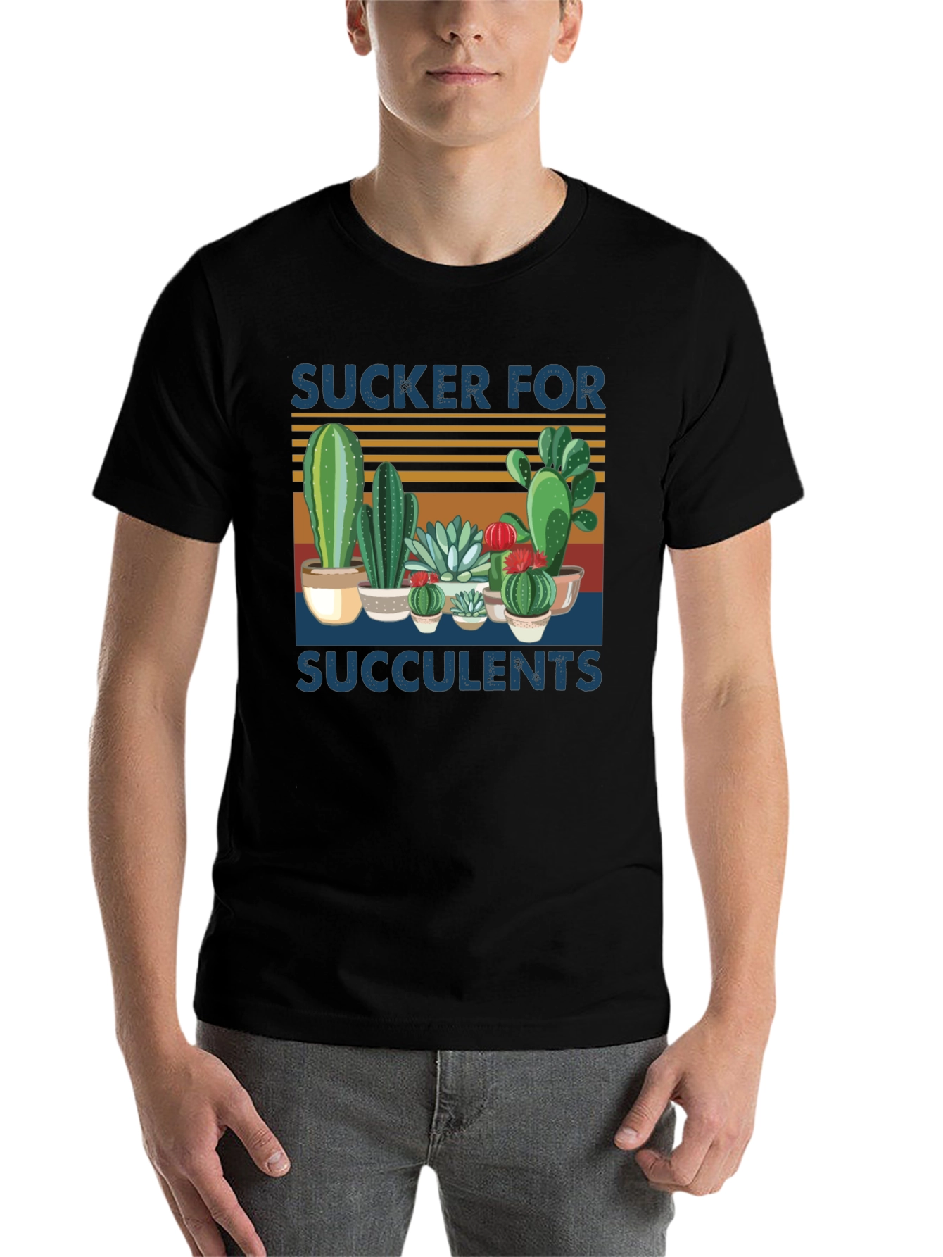 Black Sucker for Succulents Graphic Tee view 7