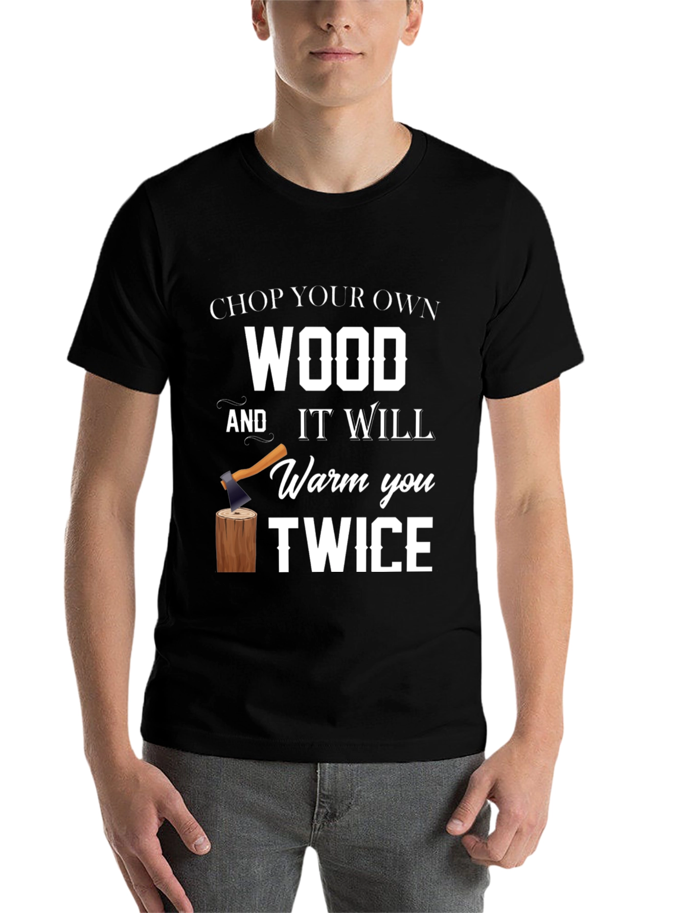 Black Chop Your Own Wood Graphic Tee view 7