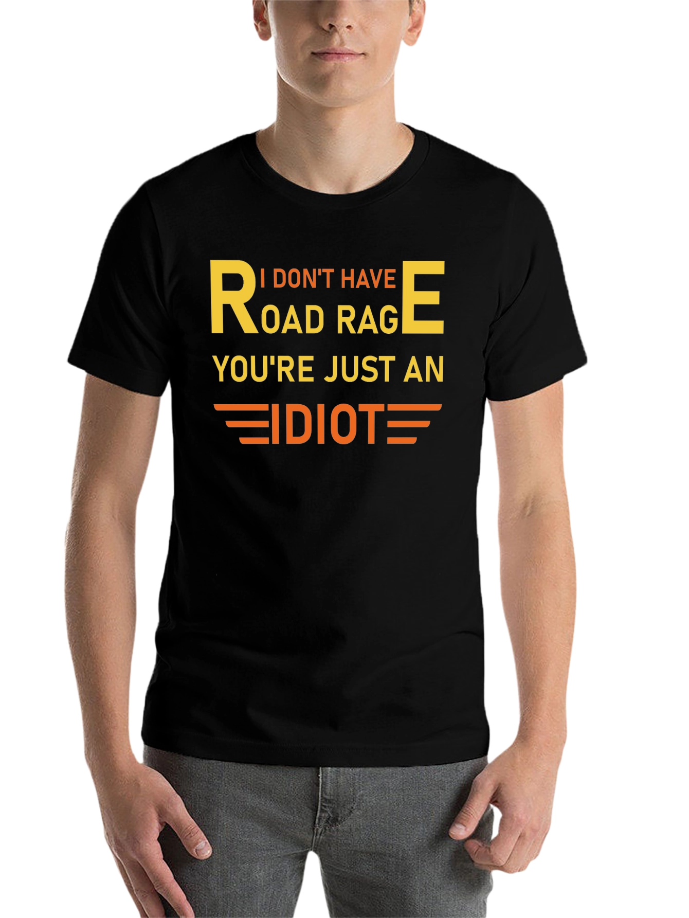 Black Road Rage Graphic Tee - Funny Sarcastic T-Shirt view 7