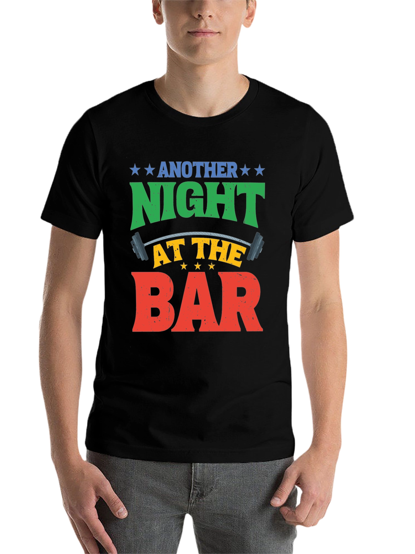 Black Another Night at the Bar Workout T-Shirt view 7