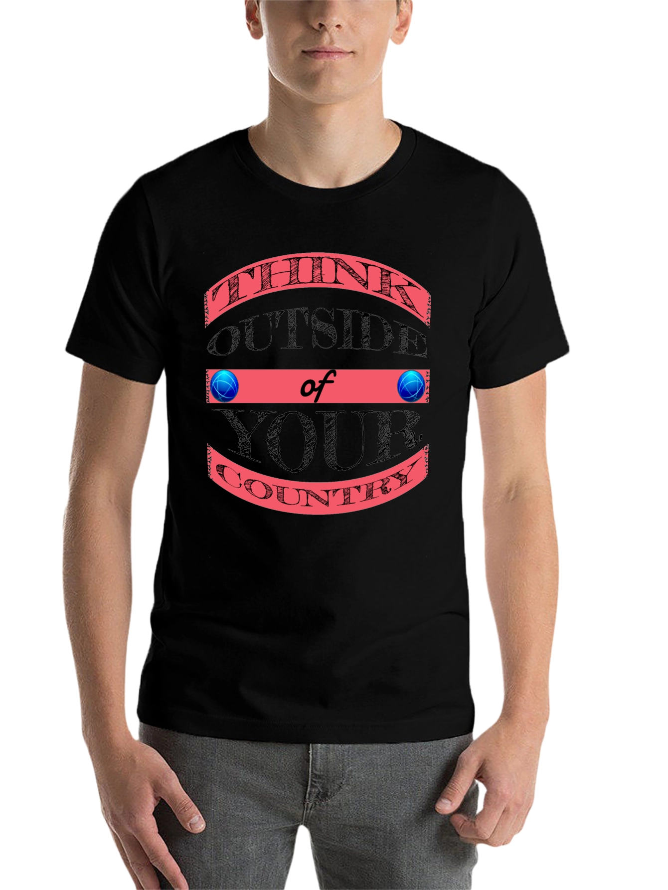 Black Think Outside T-Shirt view 7