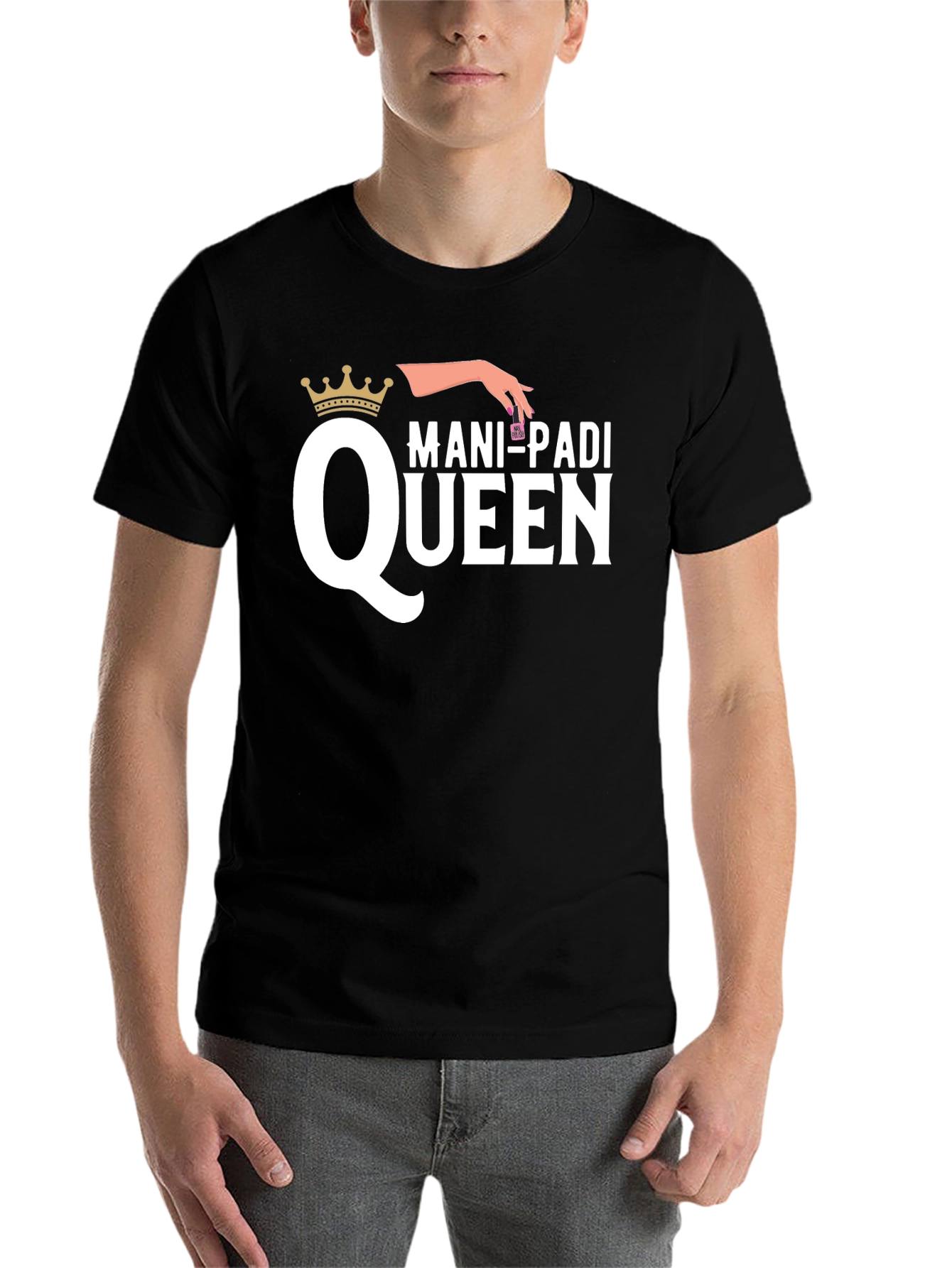 Black Mani-Padi Queen Graphic T-Shirt view 7