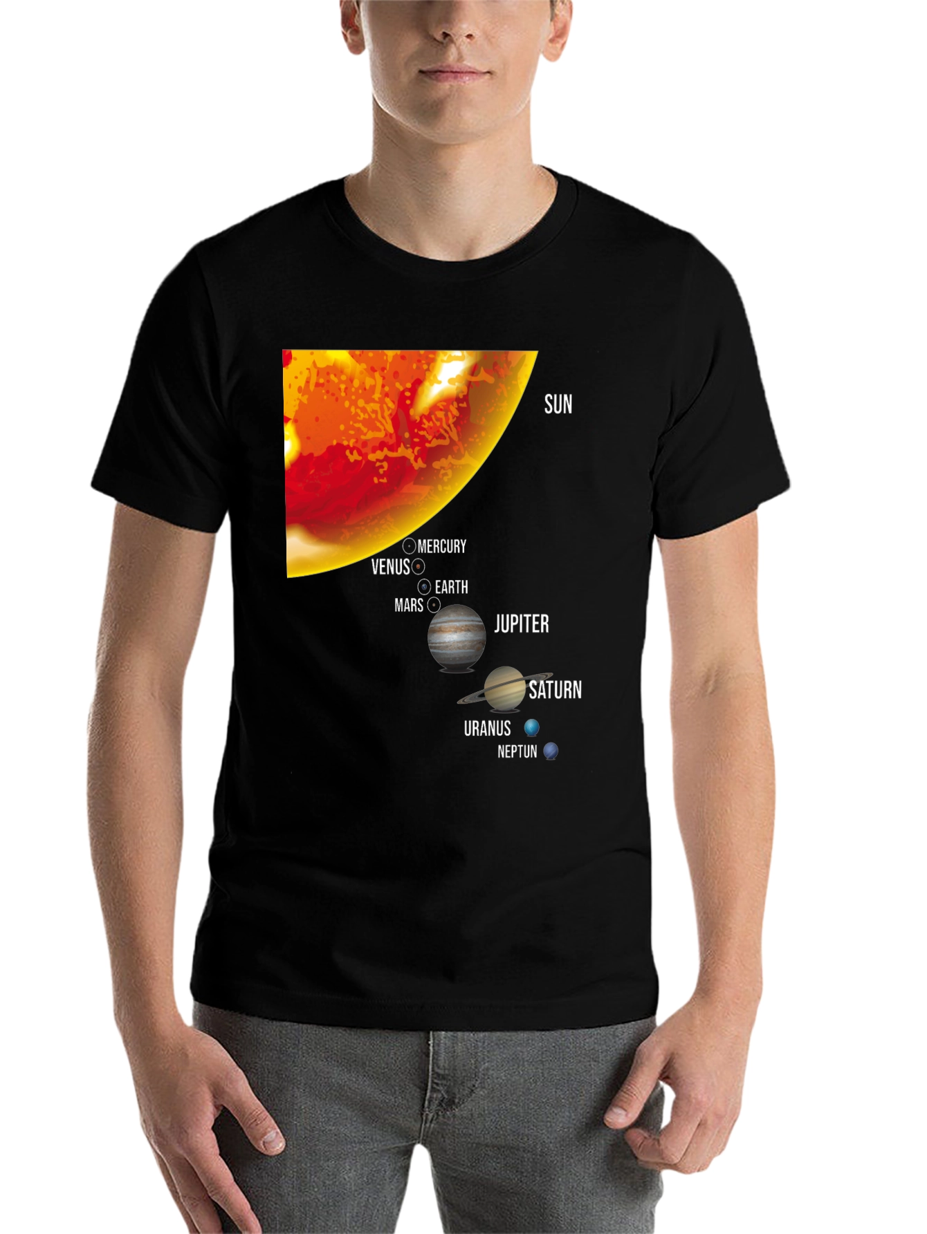 Solar System Planets Graphic T-Shirt - 7
