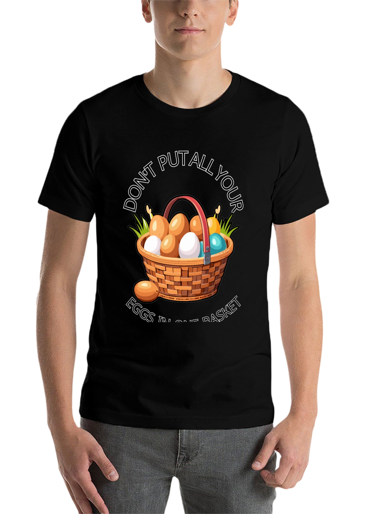 Black Don't Put All Your Eggs T-Shirt view 7