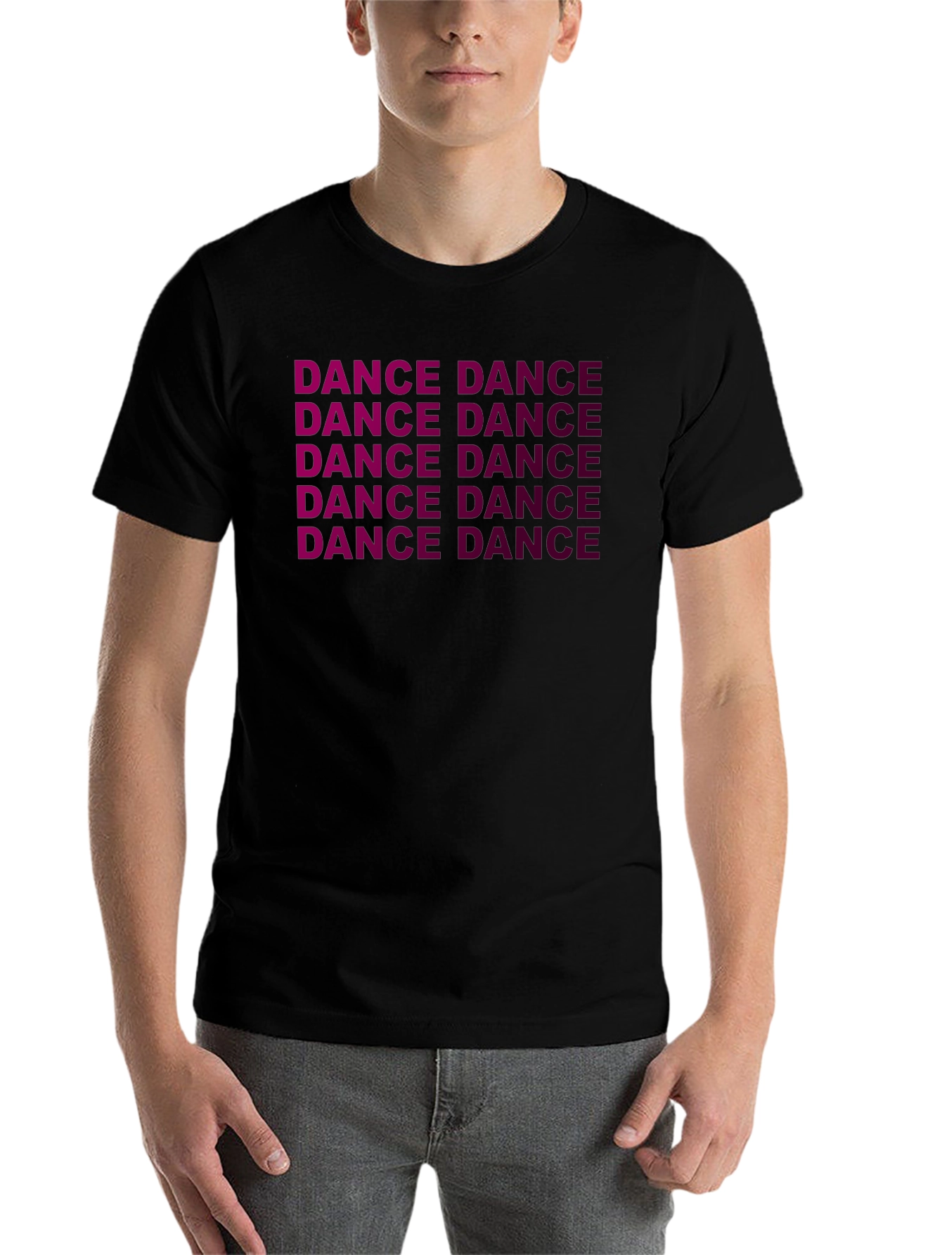 Black Dance Repeat Graphic Tee - Stylish Unisex T-Shirt view 7