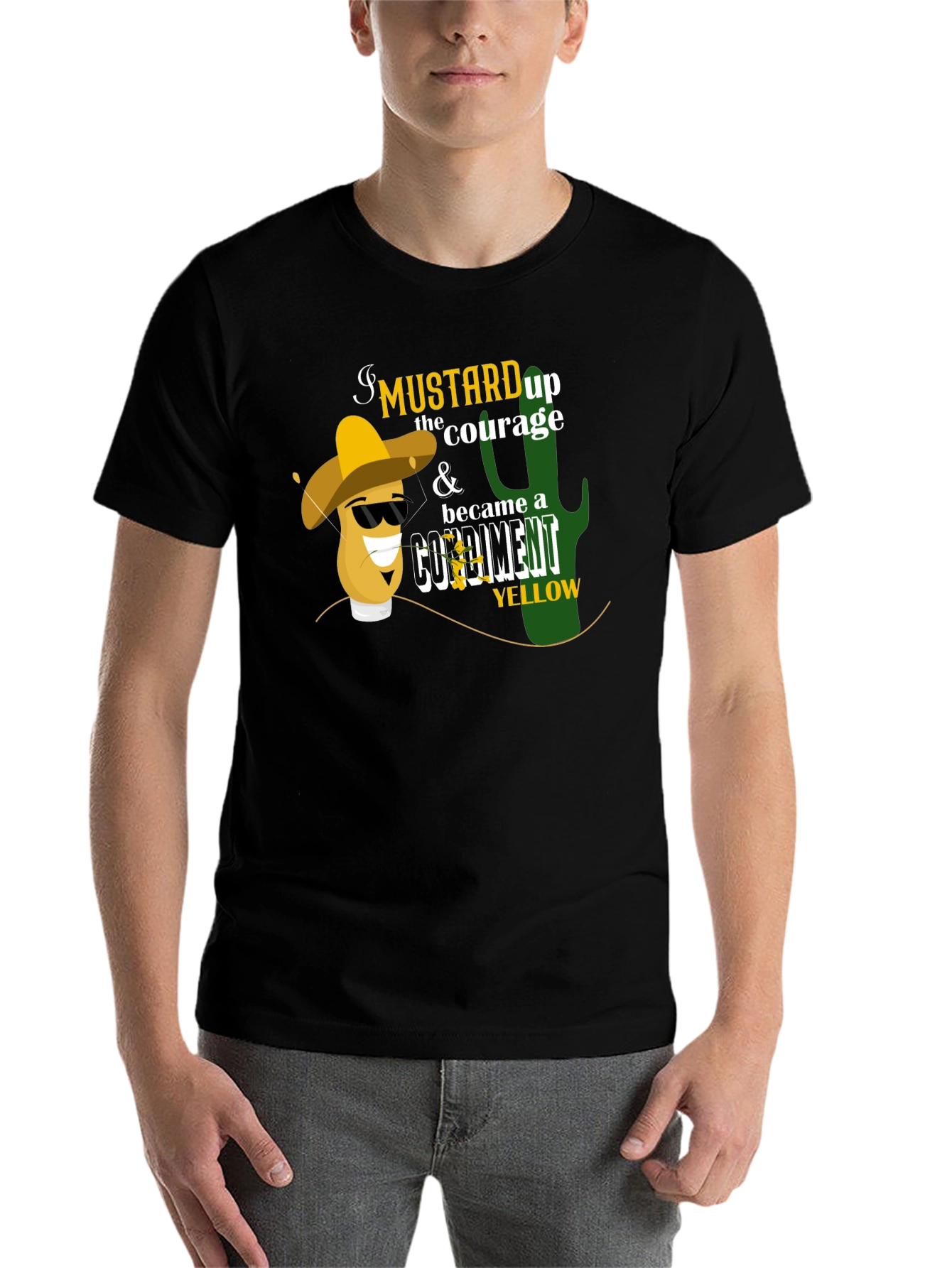 Black Mustard Courage Black T-Shirt view 7