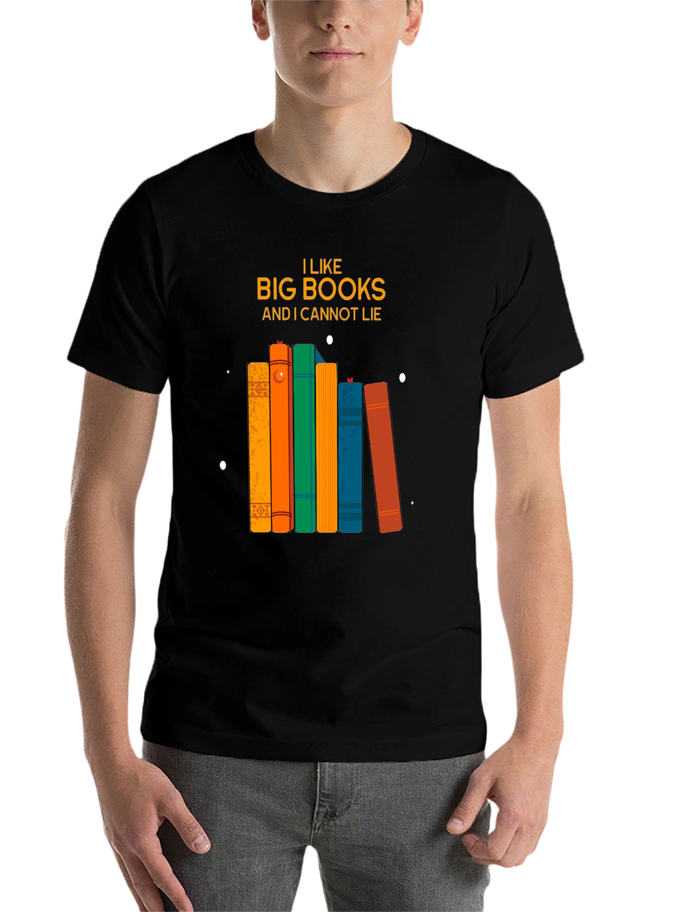 Black Big Books Graphic Tee - Funny Book Lover Shirt view 7