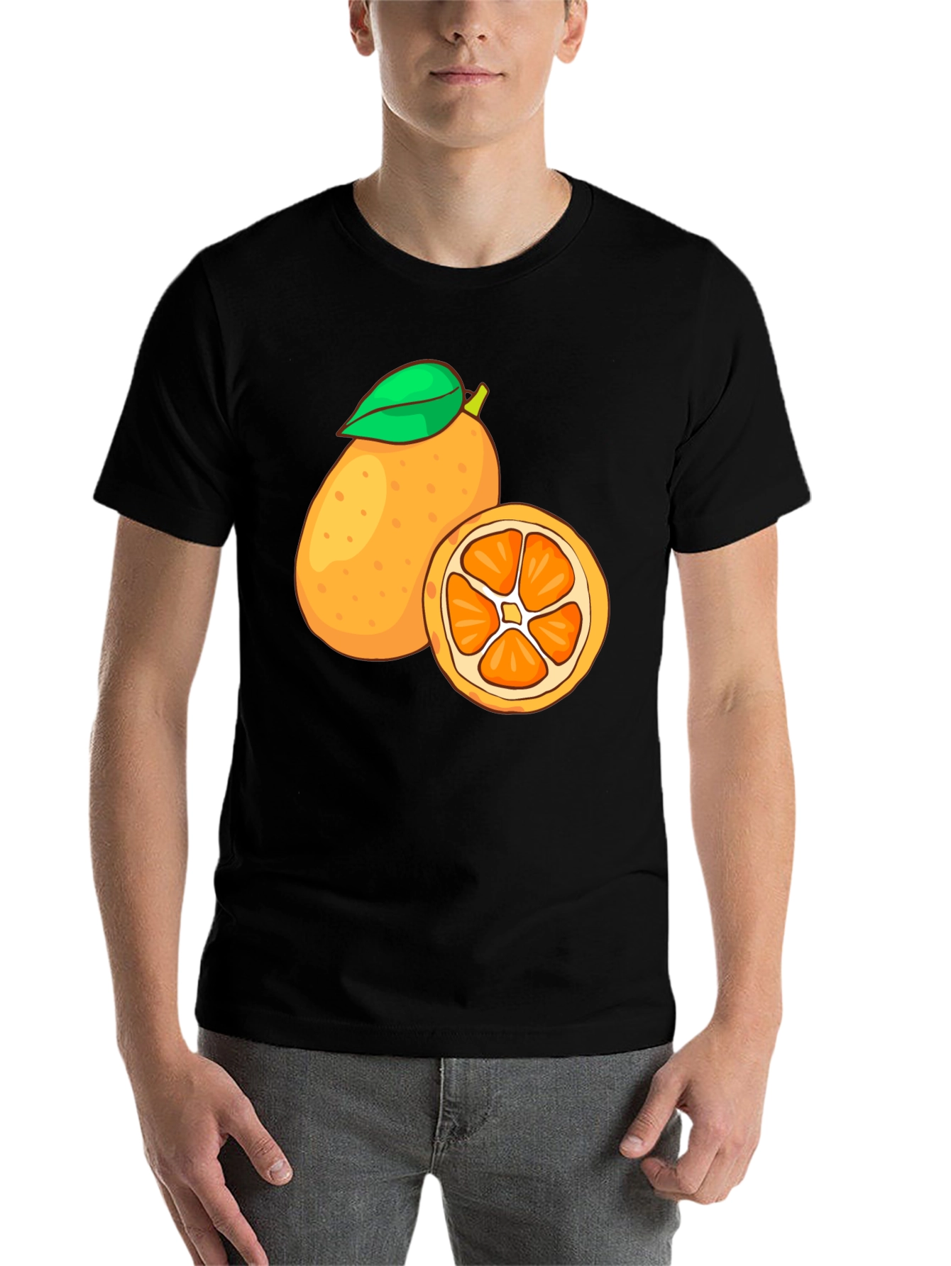 Black Orange Graphic T-Shirt - Fresh & Fun! view 7