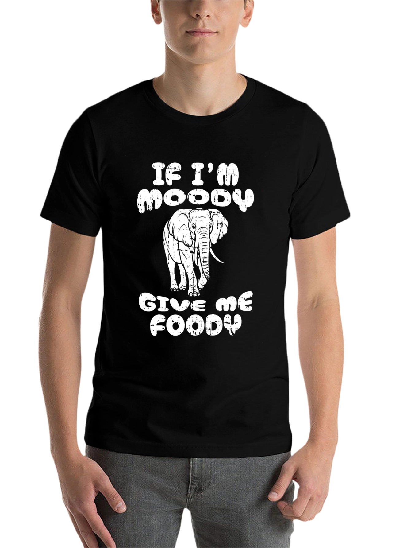 Black Moody Elephant Tee - Give Me Foody! view 7