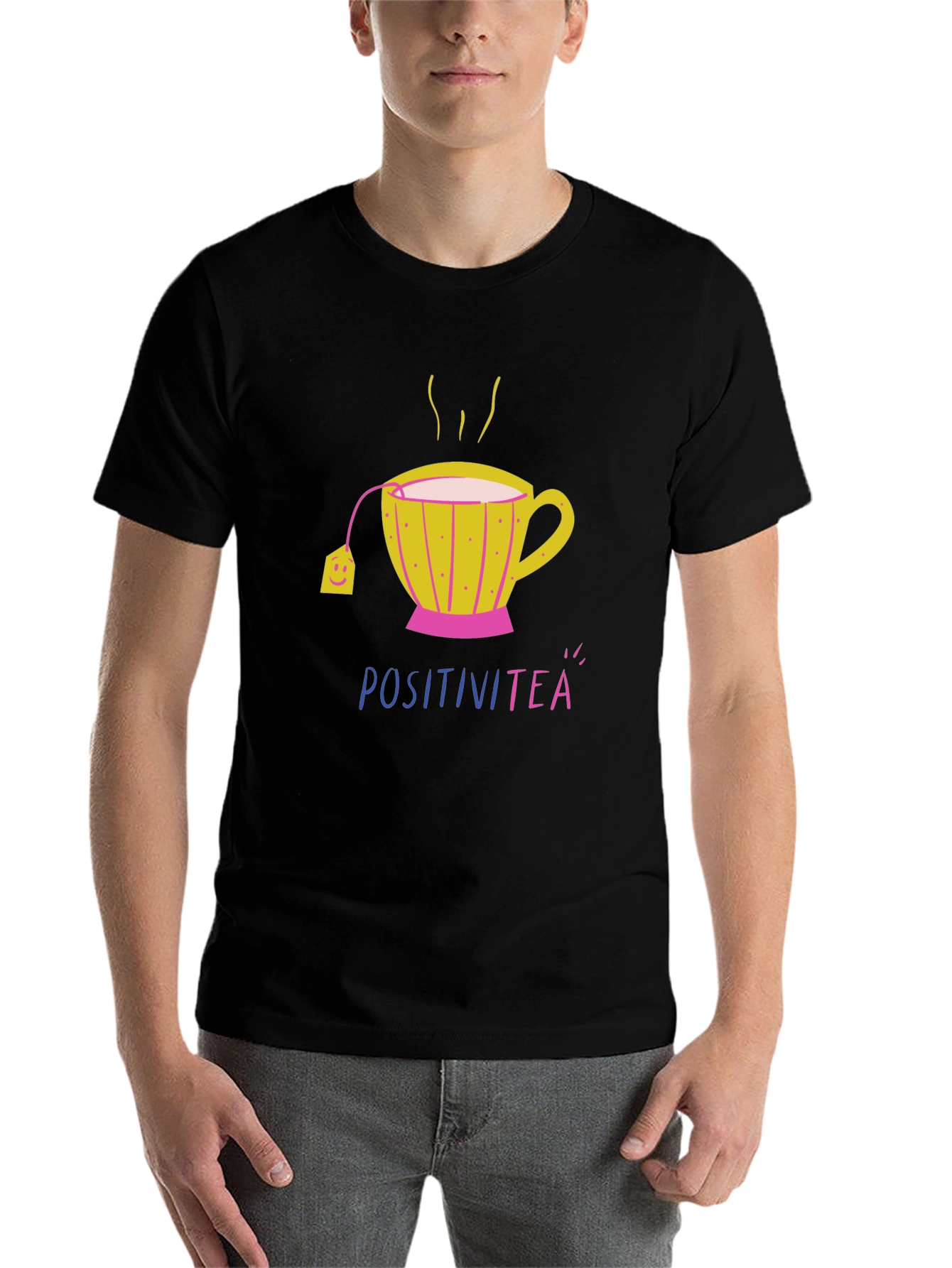 Black PositiviTEA Graphic T-Shirt - Black, Short Sleeve view 7