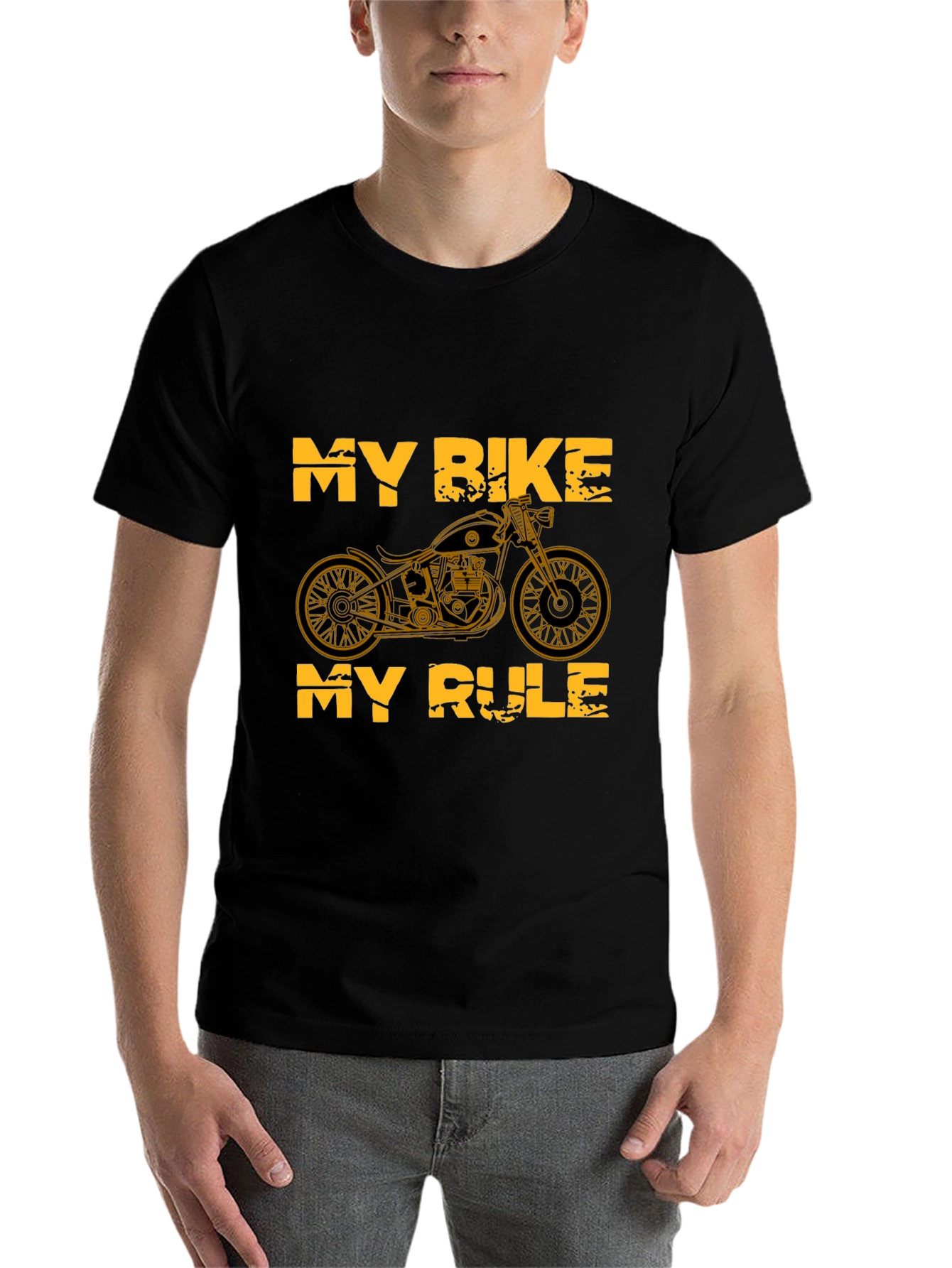 Black My Bike My Rule Graphic Tee view 7