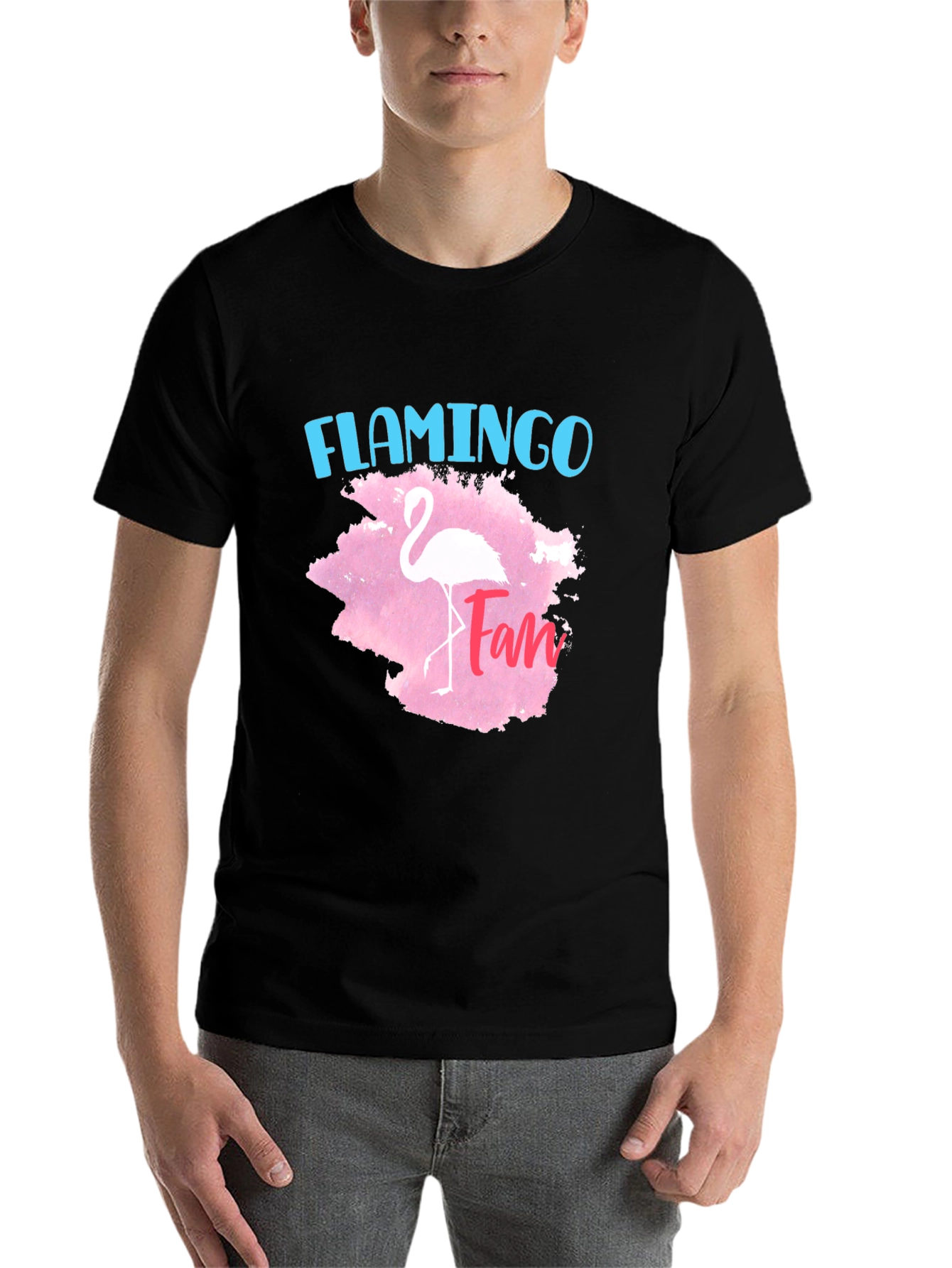 Black Flamingo Fan T-Shirt - Stylish Graphic Tee for Flamingo Lovers view 7