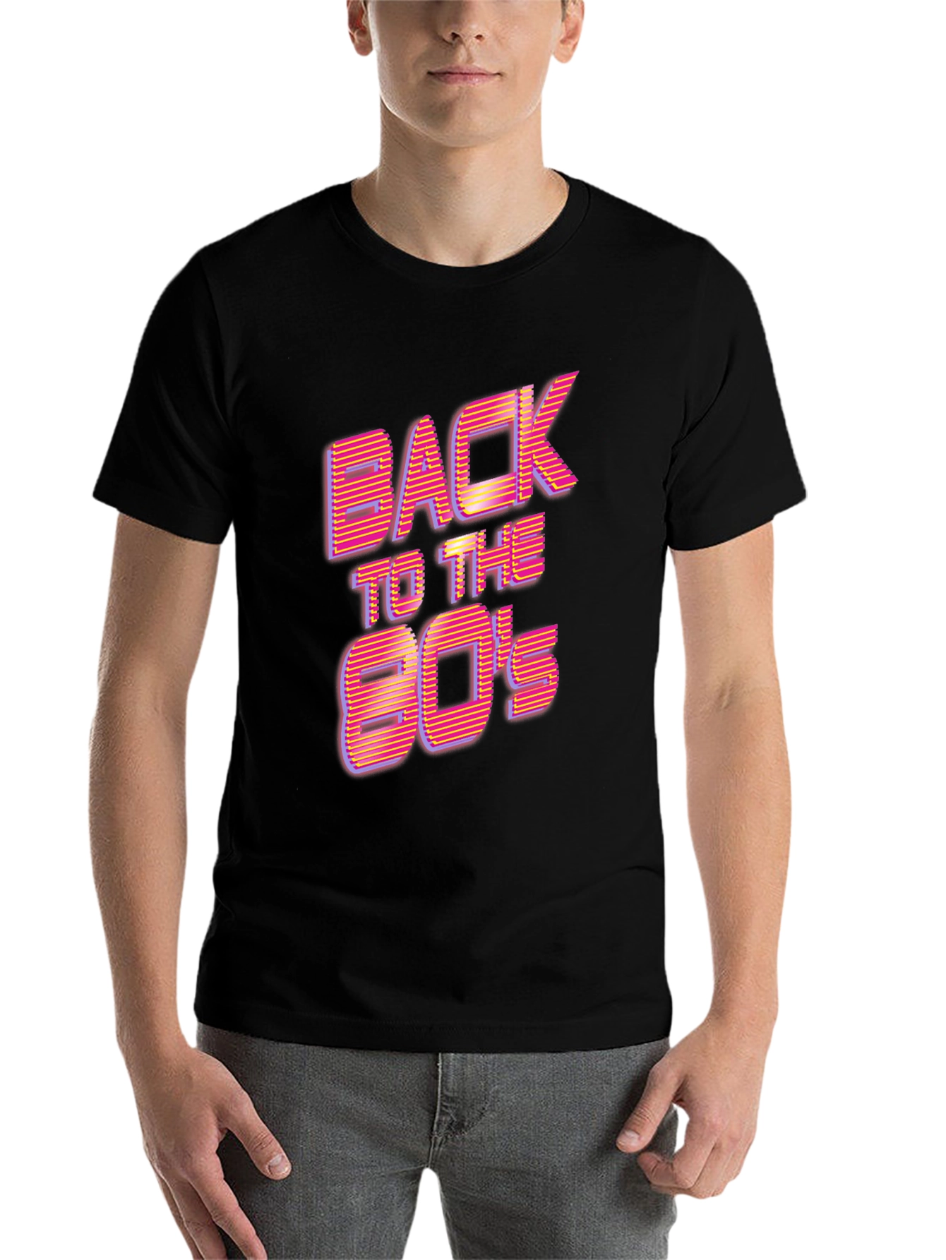 Black Back to the 80's Retro T-Shirt view 7
