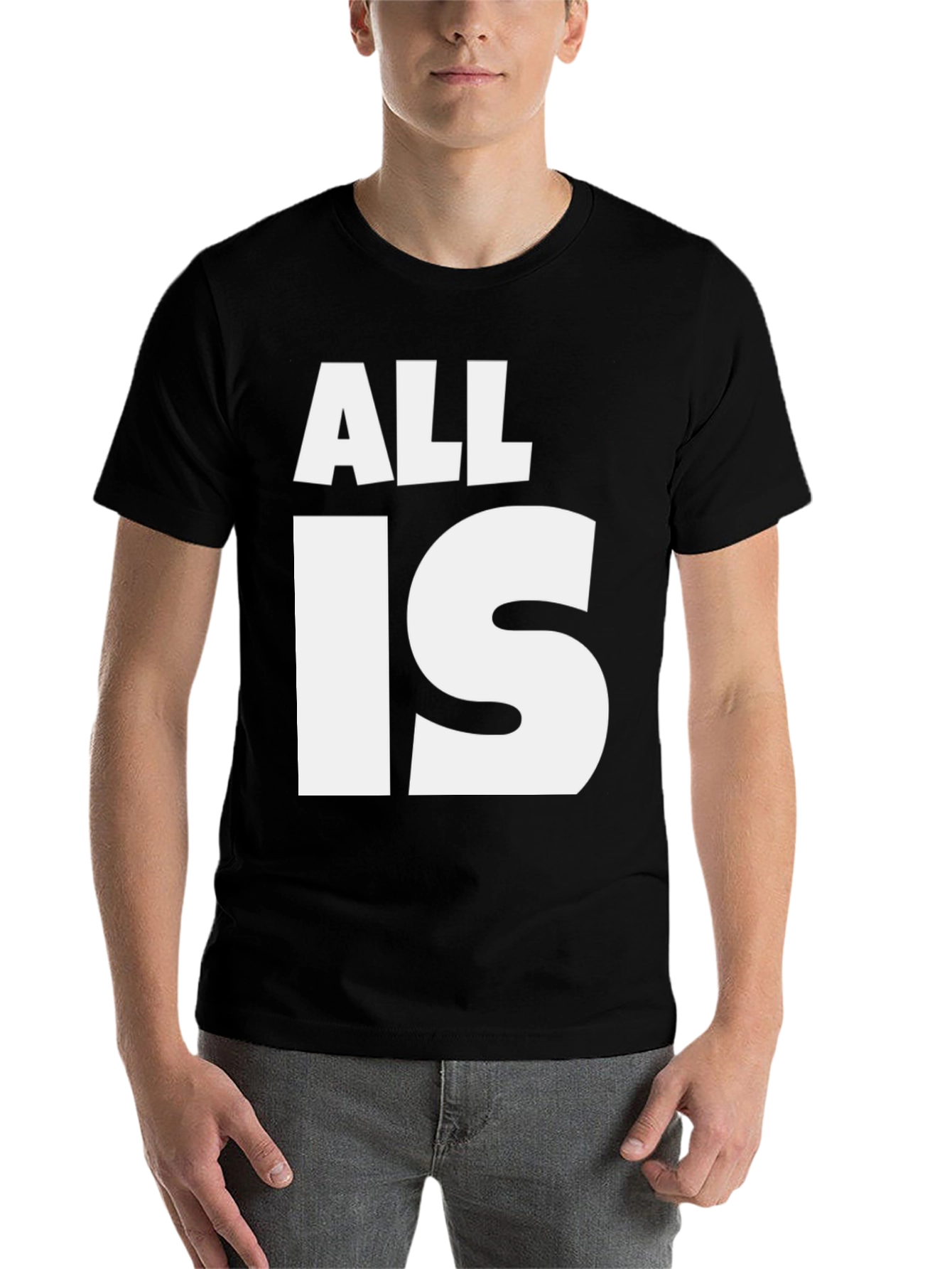Black All Is Well Graphic Tee - Black Cotton T-Shirt view 7
