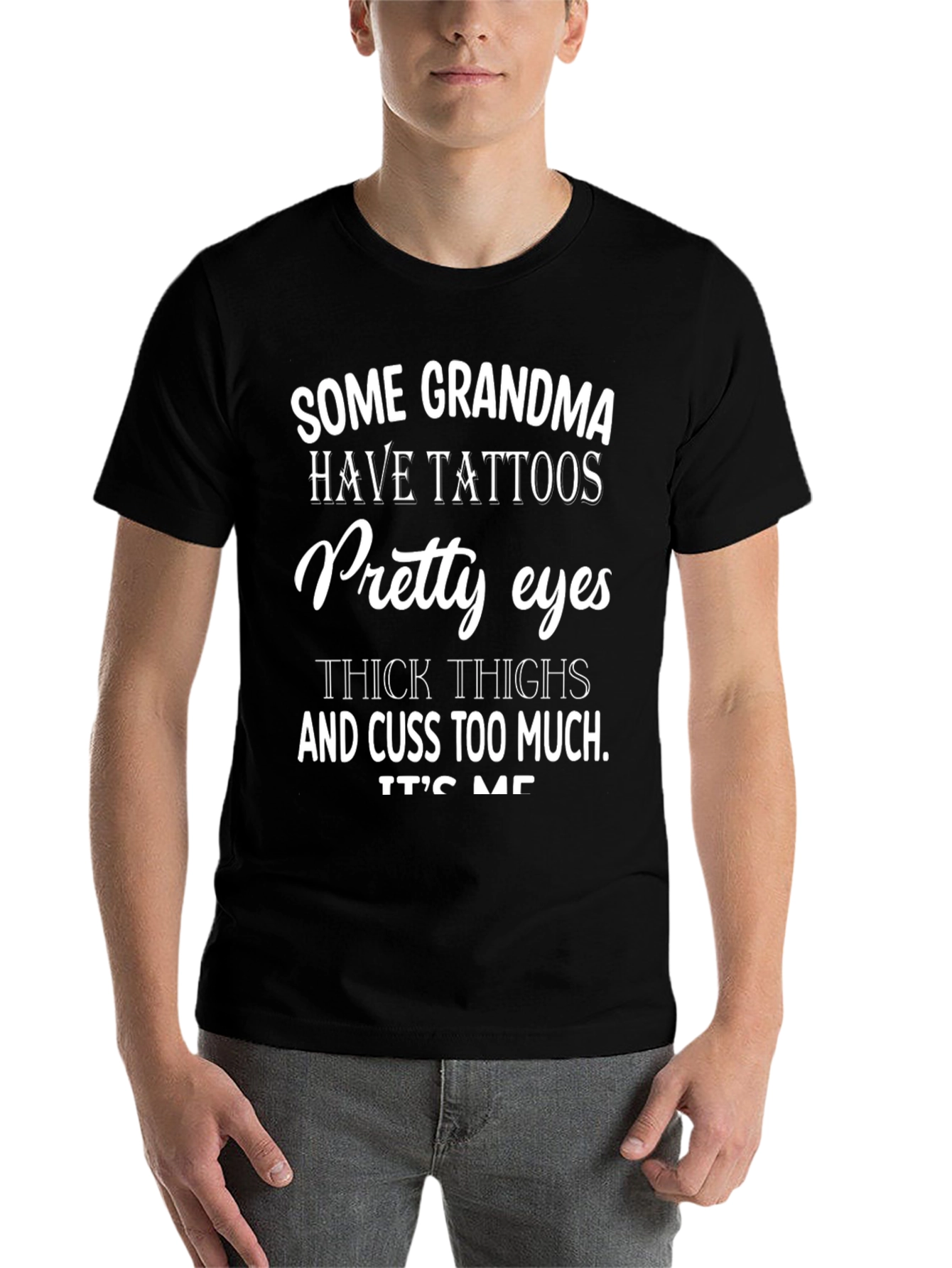 Black Grandma Tattoo T-Shirt Funny Graphic Tee view 7