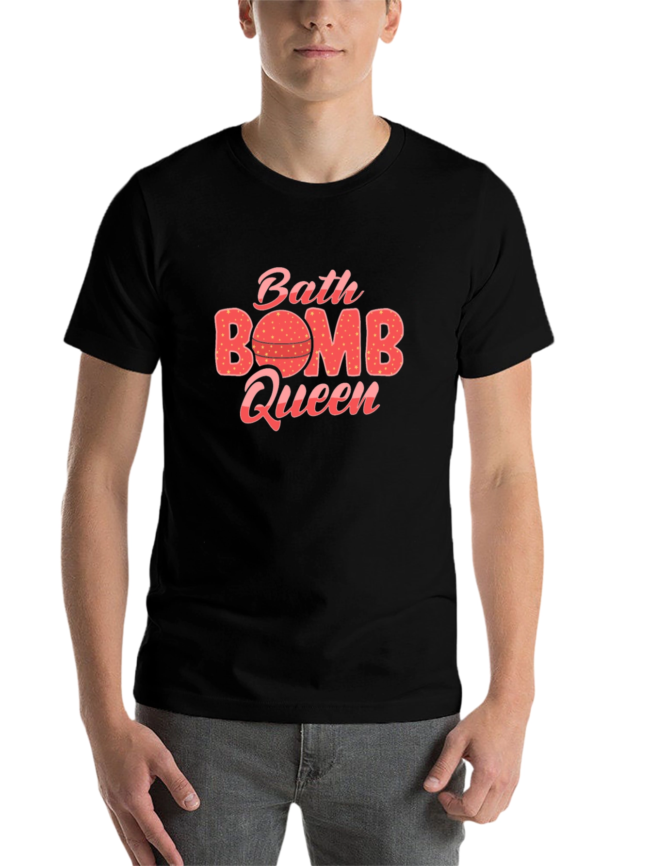 Black Bath Bomb Queen Black T-Shirt view 7