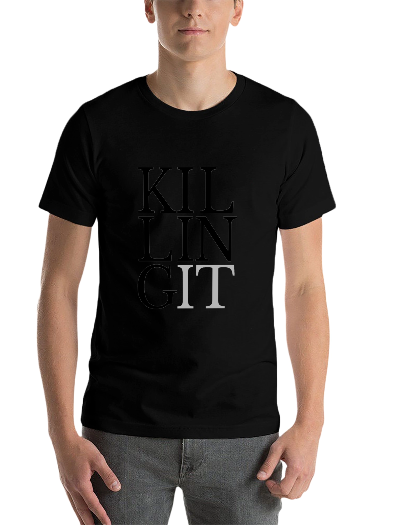 Black Killing It Funny T-Shirt, Sarcastic Graphic Tee view 7