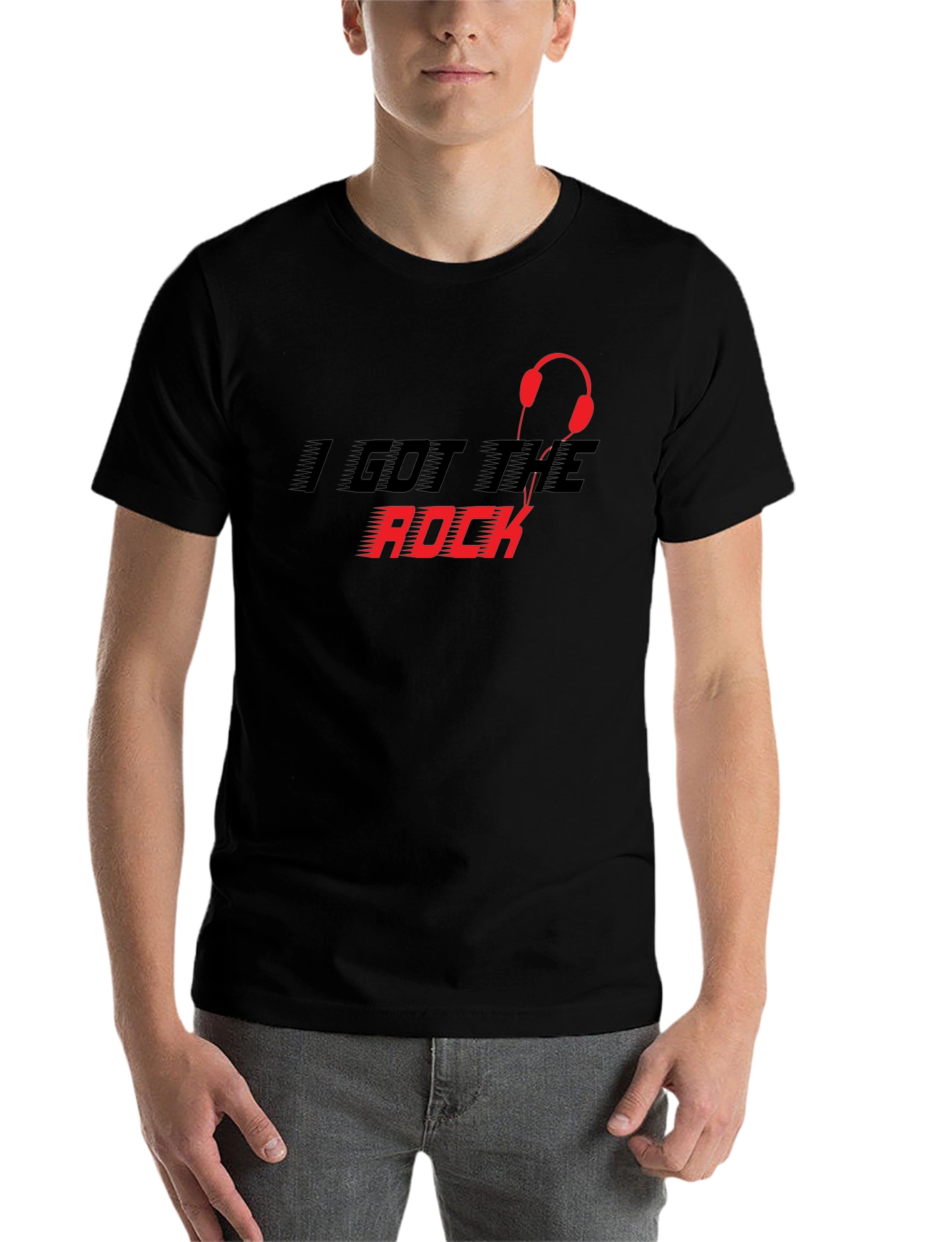 Black I Got The Rock Graphic Tee view 7