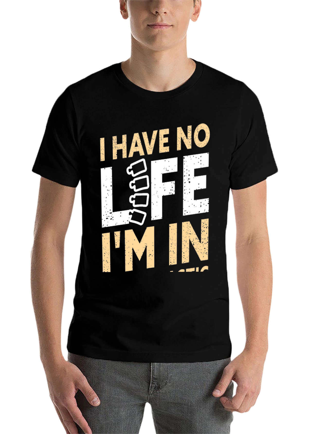 Black Chiropractor Humor T-Shirt - I Have No Life I'm In Chiropractic view 7