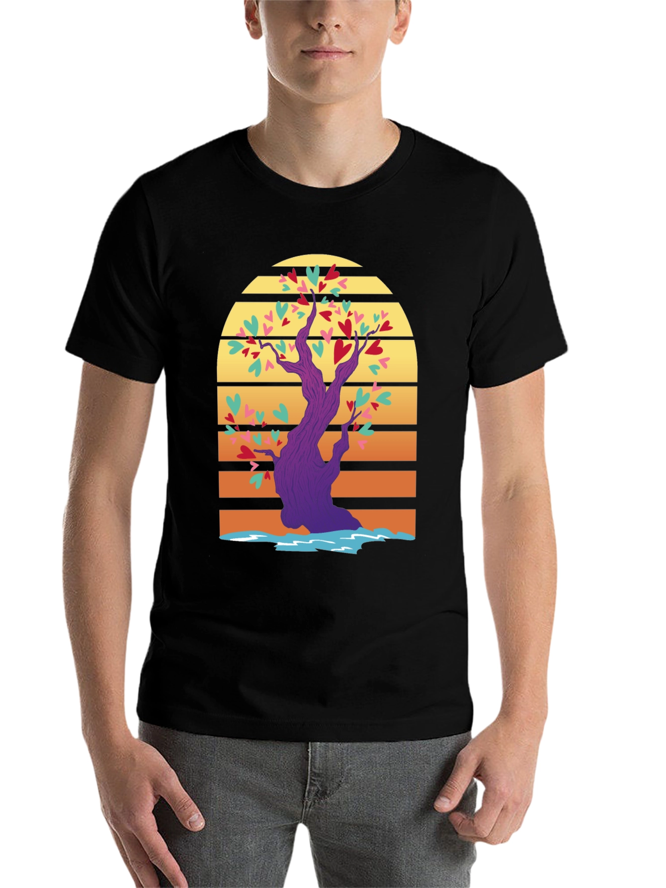 Black Heart Tree Graphic Tee view 7
