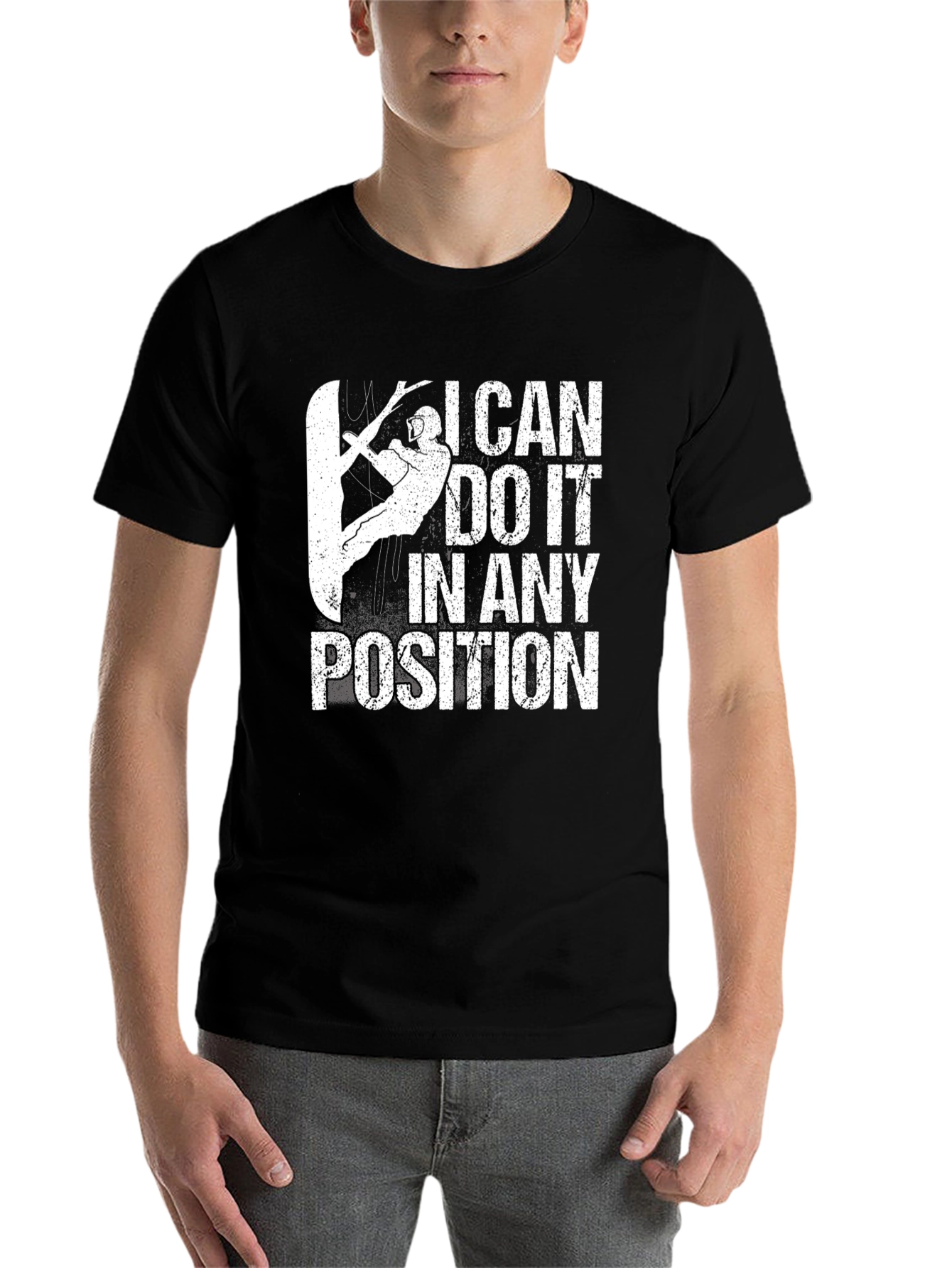 Black I Can Do It In Any Position T-Shirt view 7