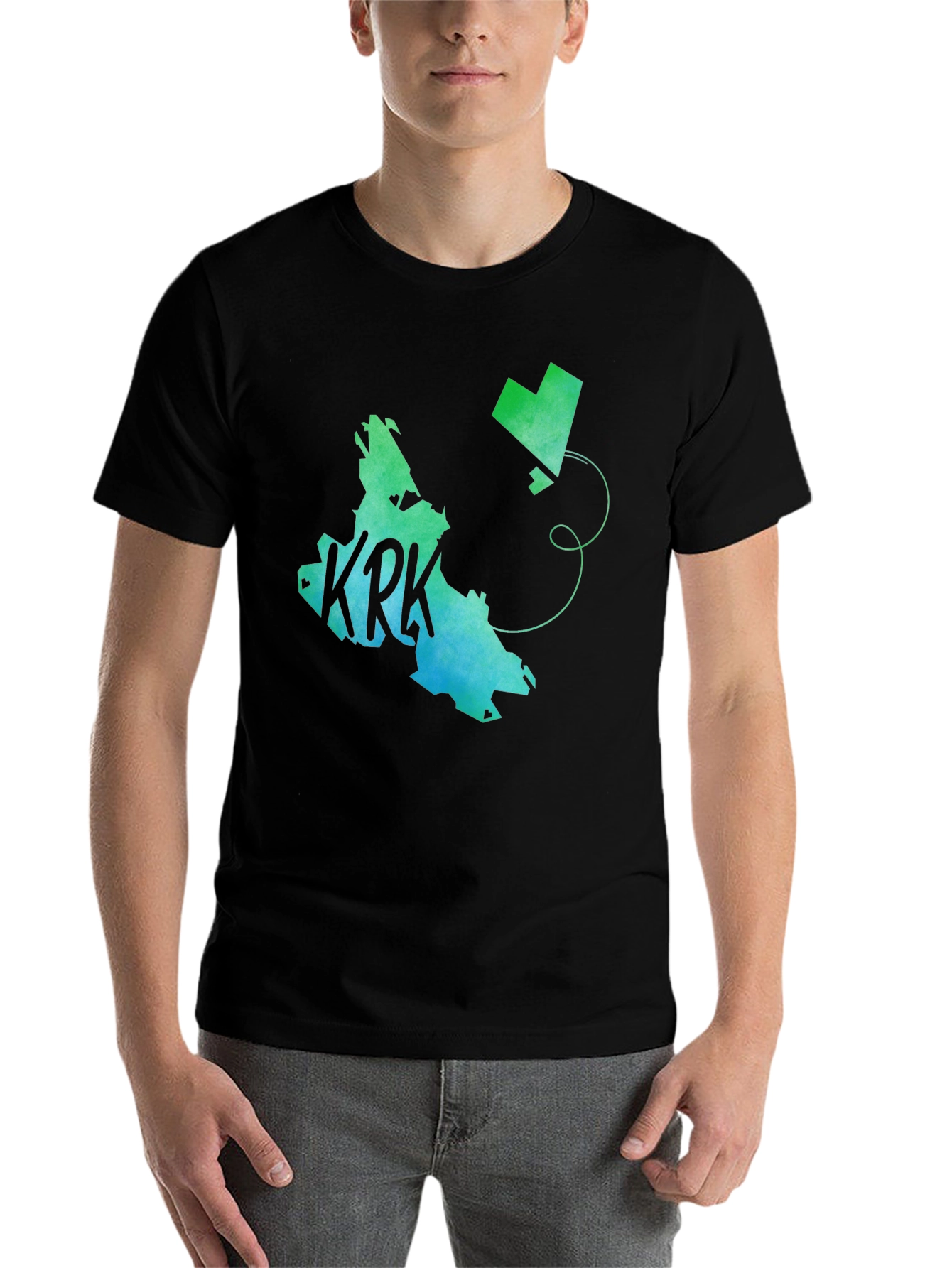 Black KRK Island Graphic Tee - Black Cotton T-Shirt view 7
