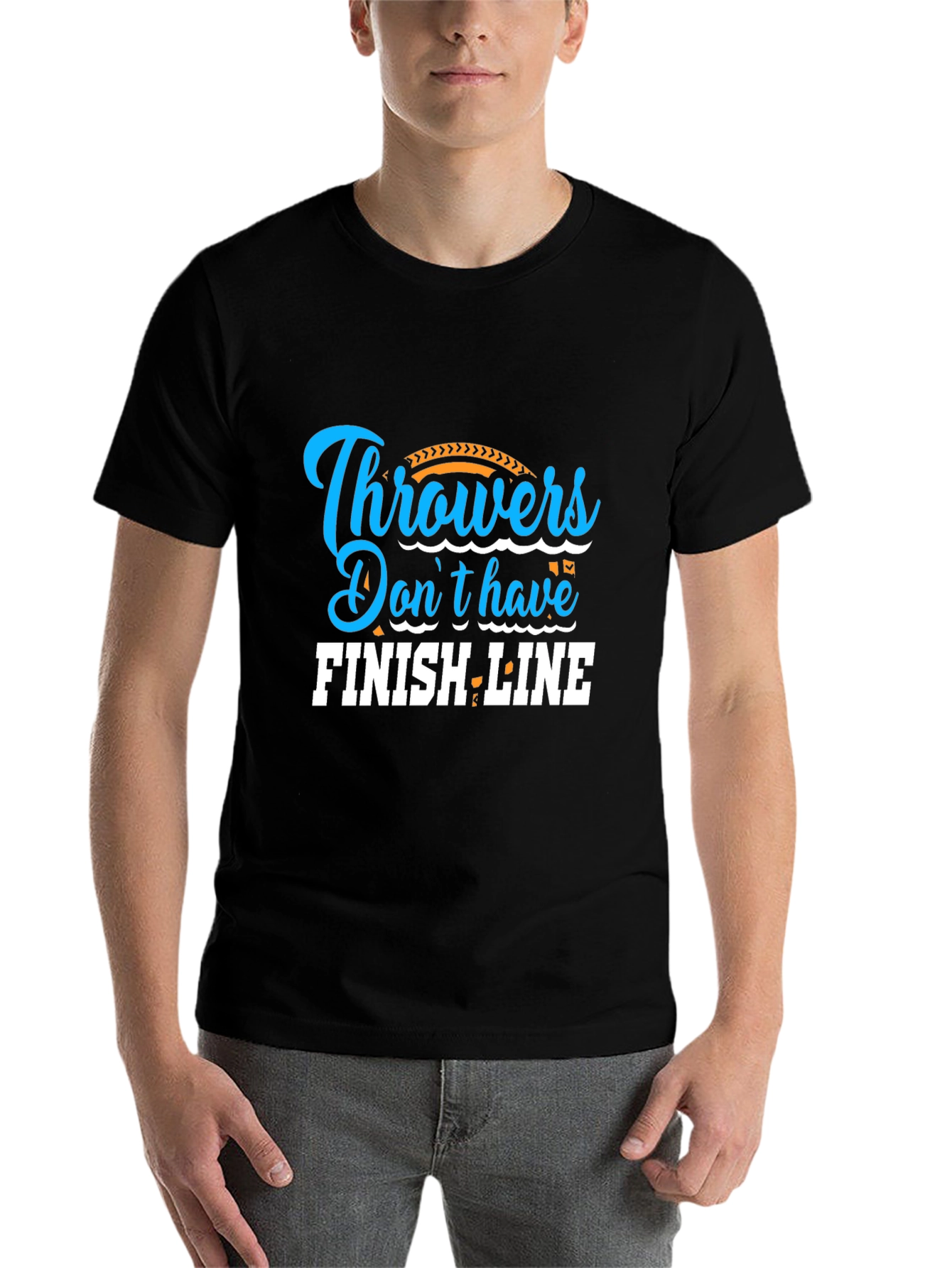 Black Throwers Don't Have Finish Line Black Graphic Tee view 7