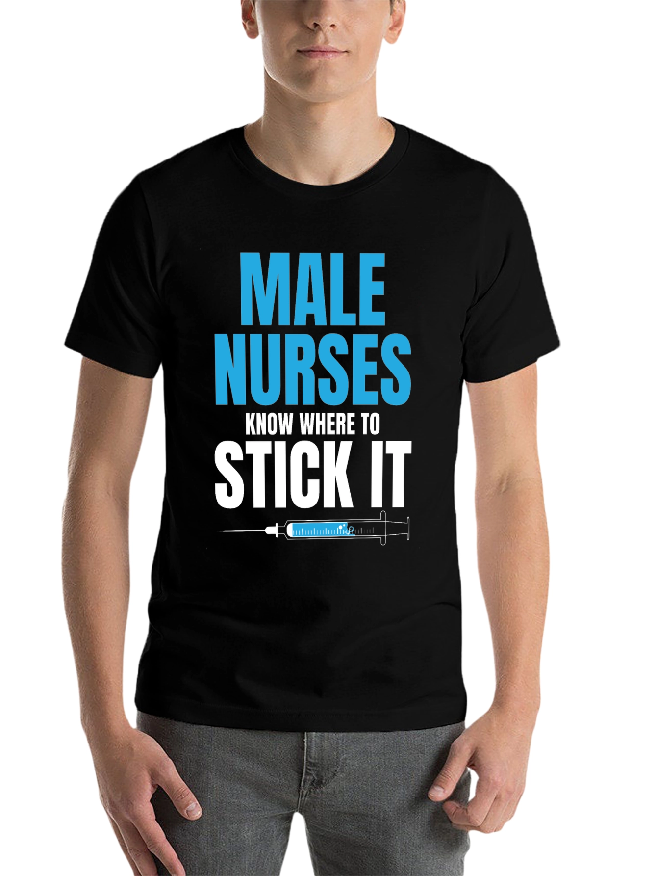 Black Male Nurses Funny T-Shirt view 7