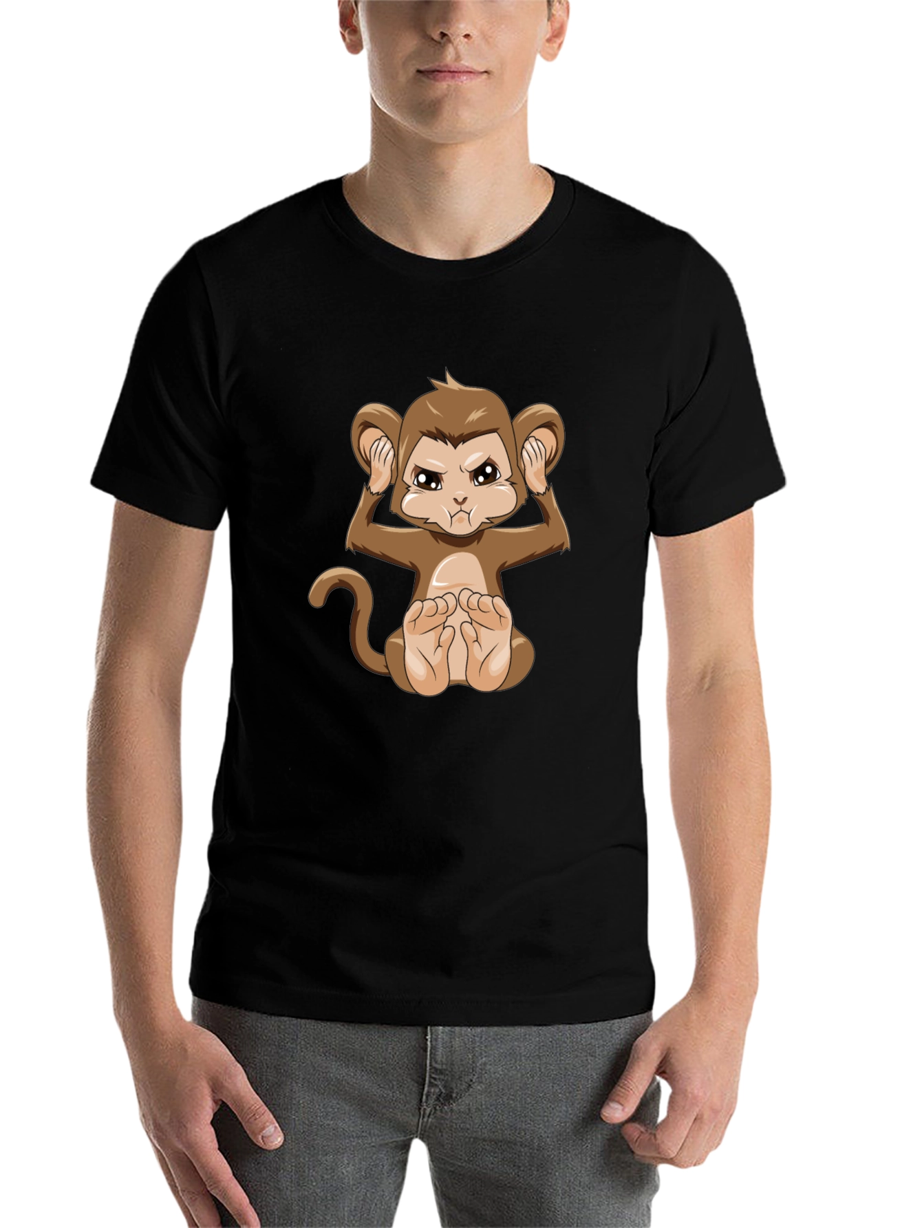 Black Monkey Graphic Black T-Shirt view 7