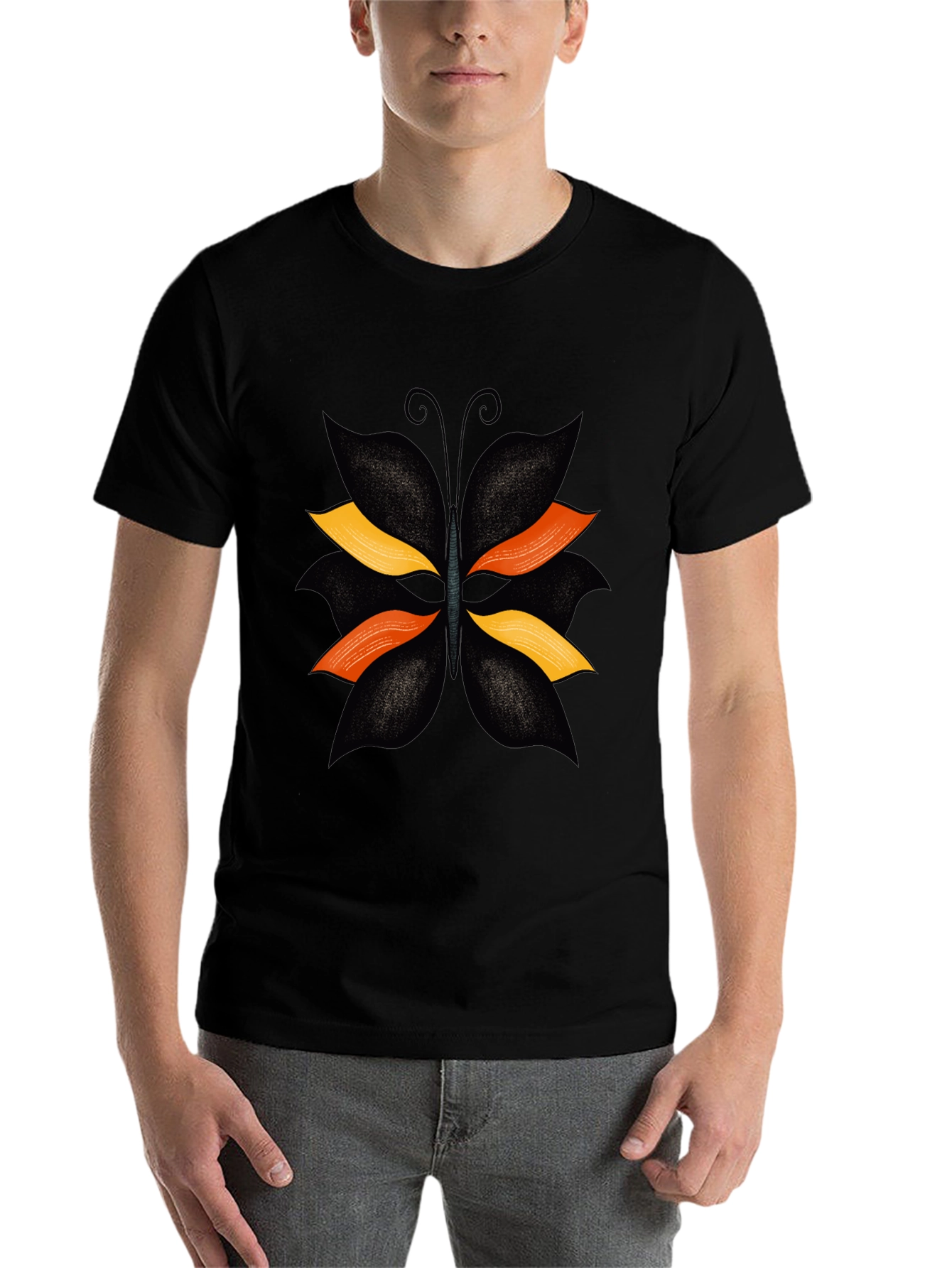 Black Butterfly Graphic T-Shirt - Stylish Casual Tee view 7
