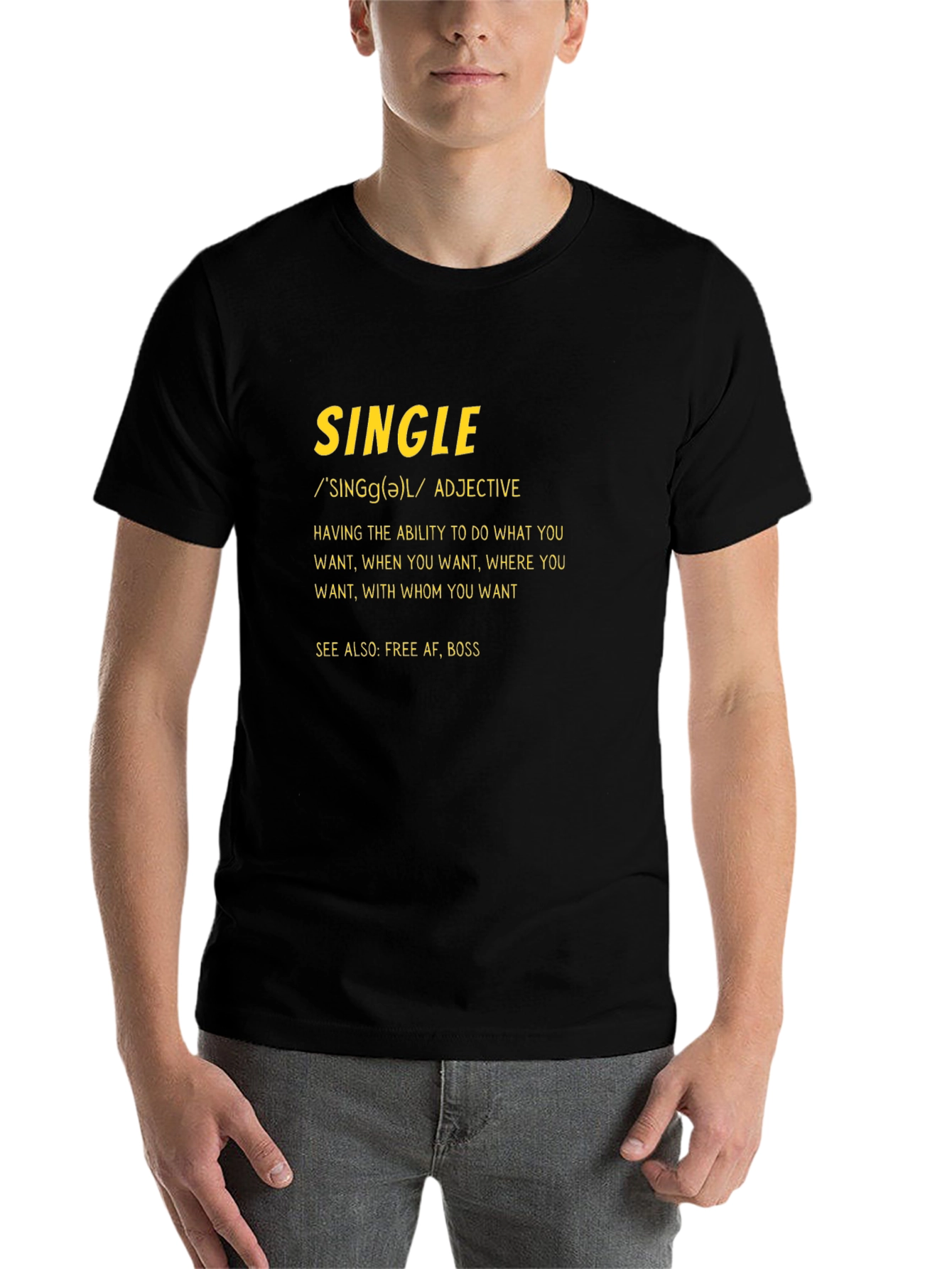 Black Single Definition Graphic T-Shirt view 7