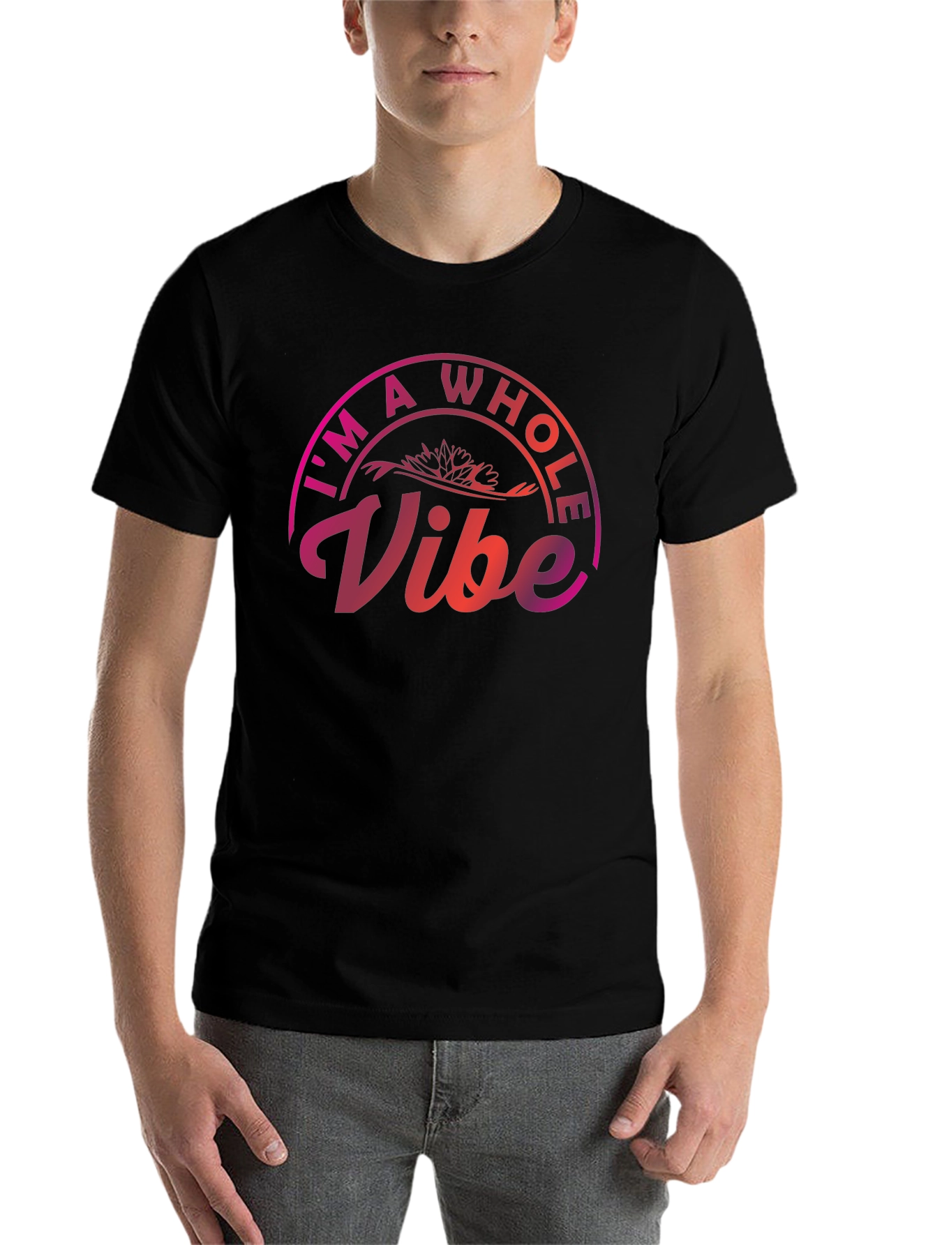 Black I'm A Whole Vibe Graphic Tee view 7