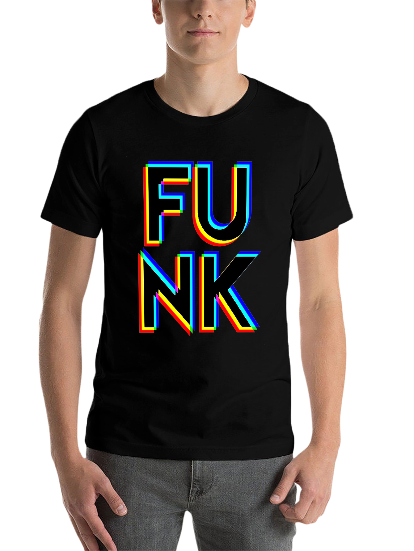 Black Retro Funk Graphic T-Shirt view 7