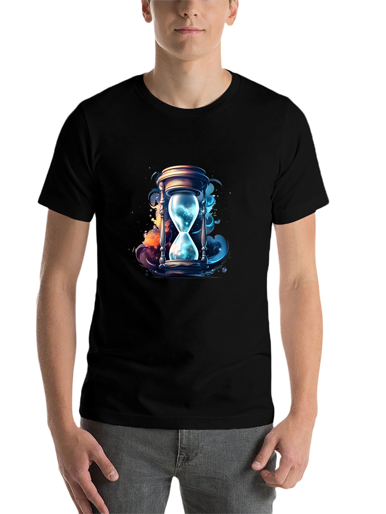 Black Hourglass T-Shirt - Timeless Design view 7