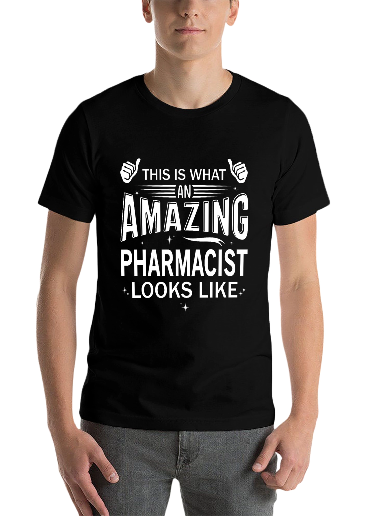 Black Amazing Pharmacist T-Shirt - Black Cotton Tee view 7