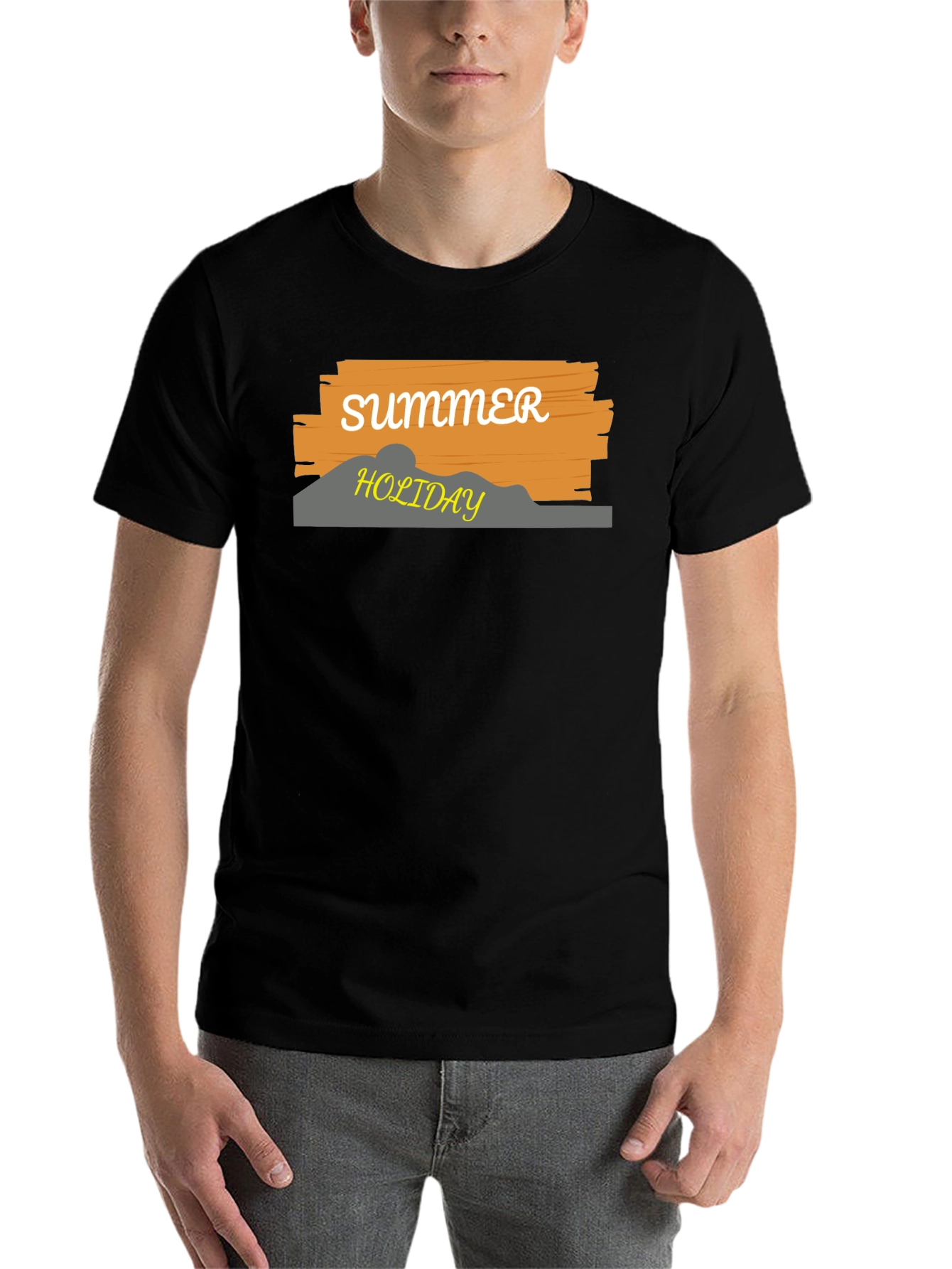 Black Summer Holiday Graphic T-Shirt view 7