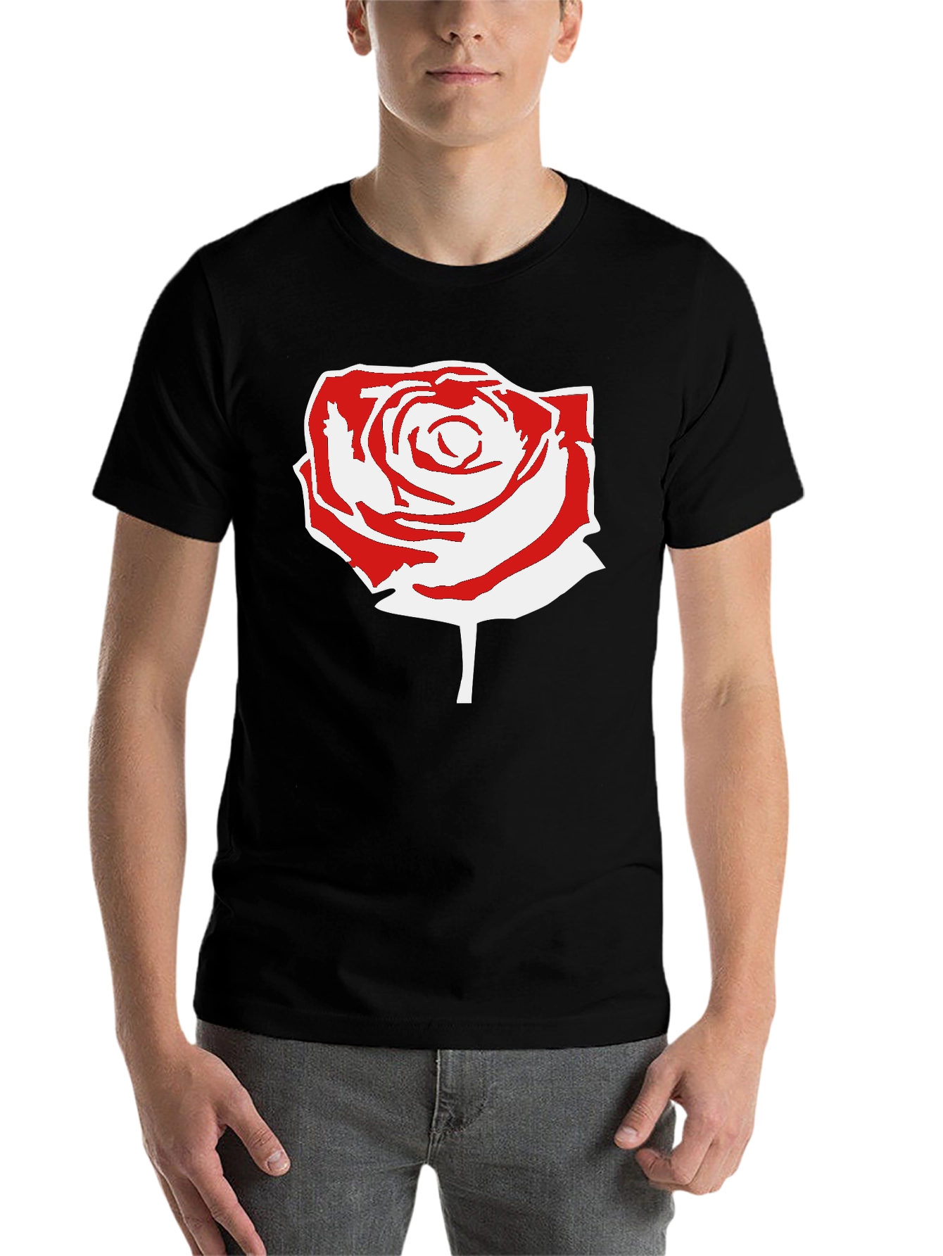Black Rose Graphic Black T-Shirt view 7