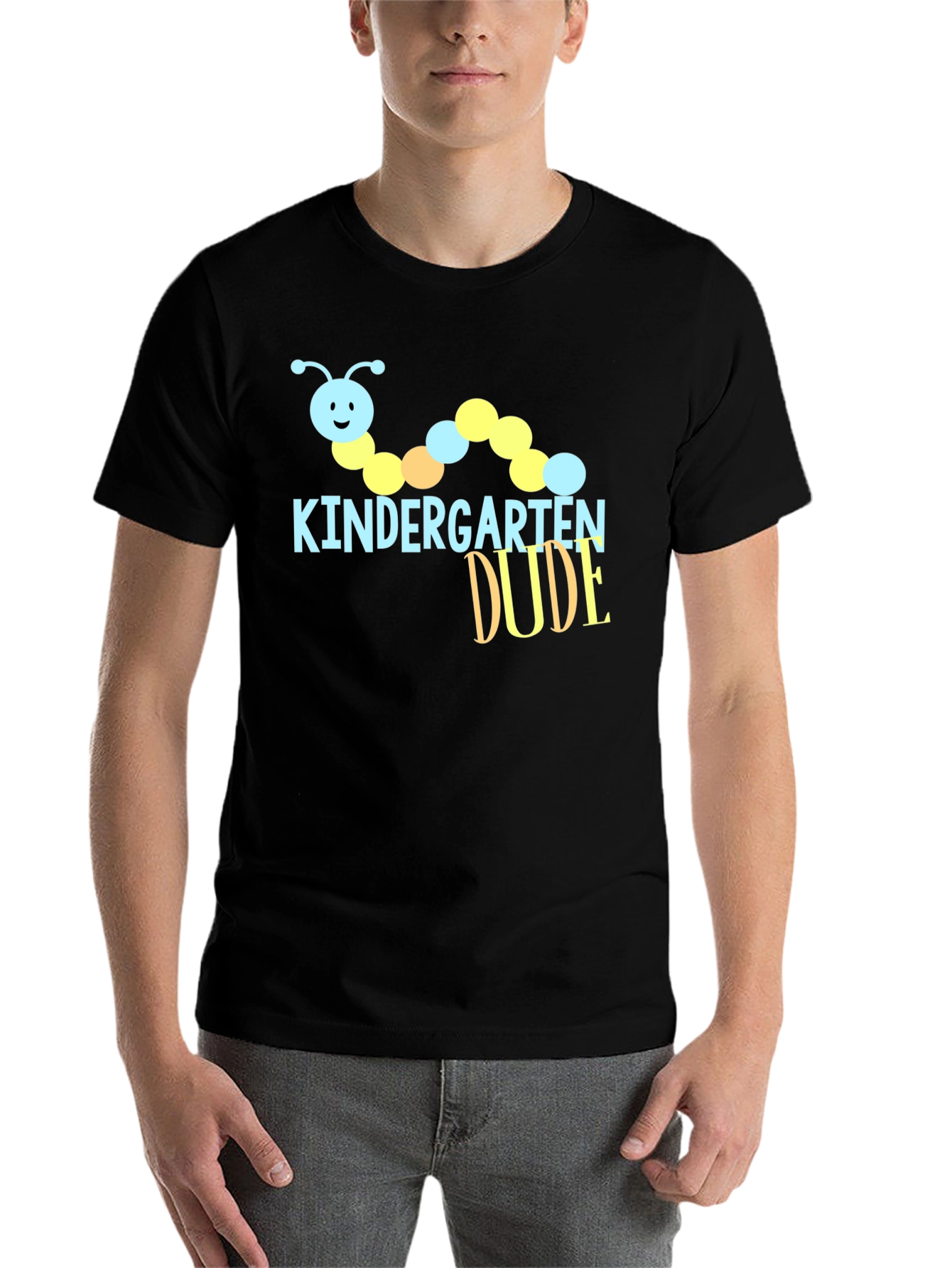 Black Kindergarten Dude Caterpillar Graphic Tee view 7