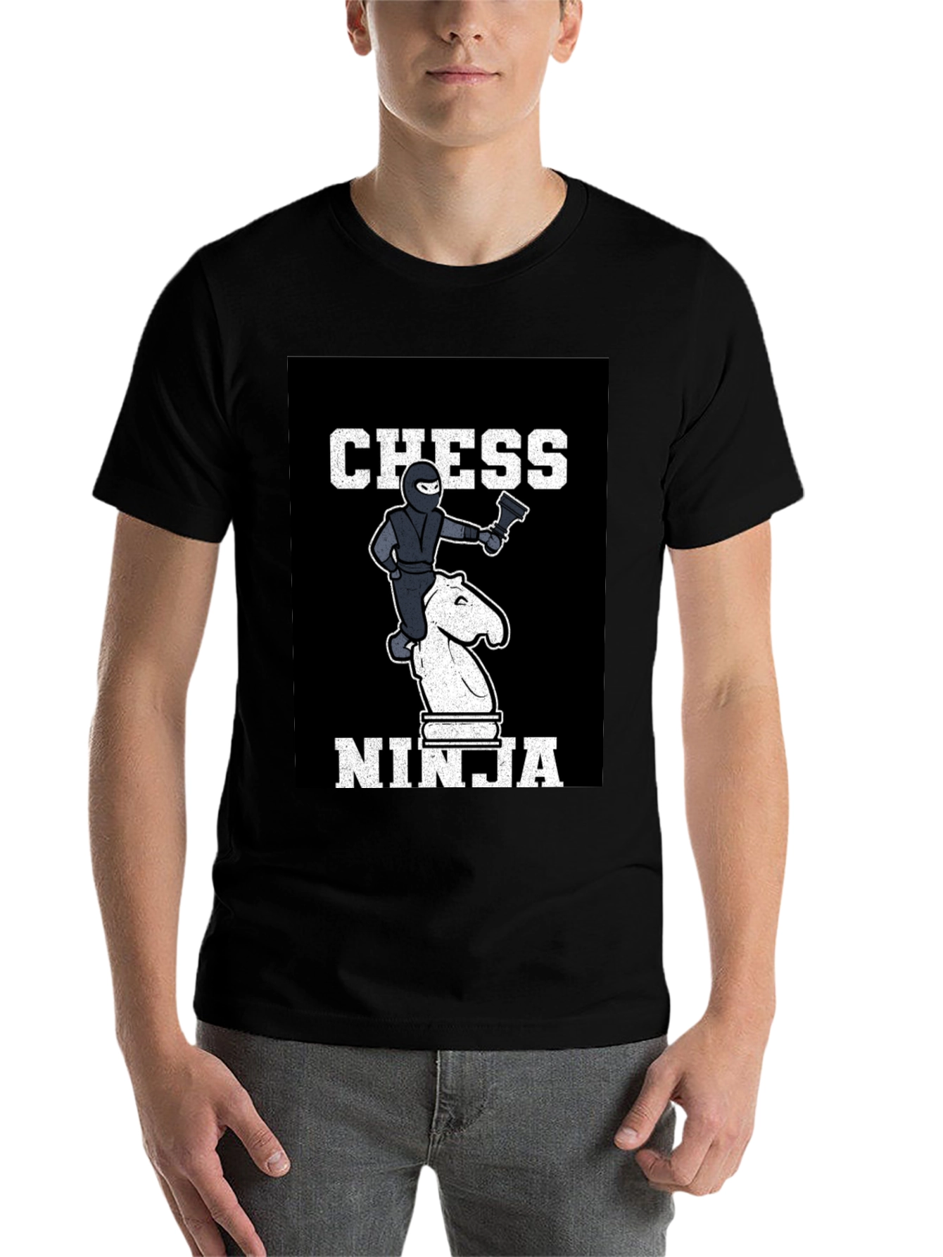 Black Chess Ninja T-Shirt view 7