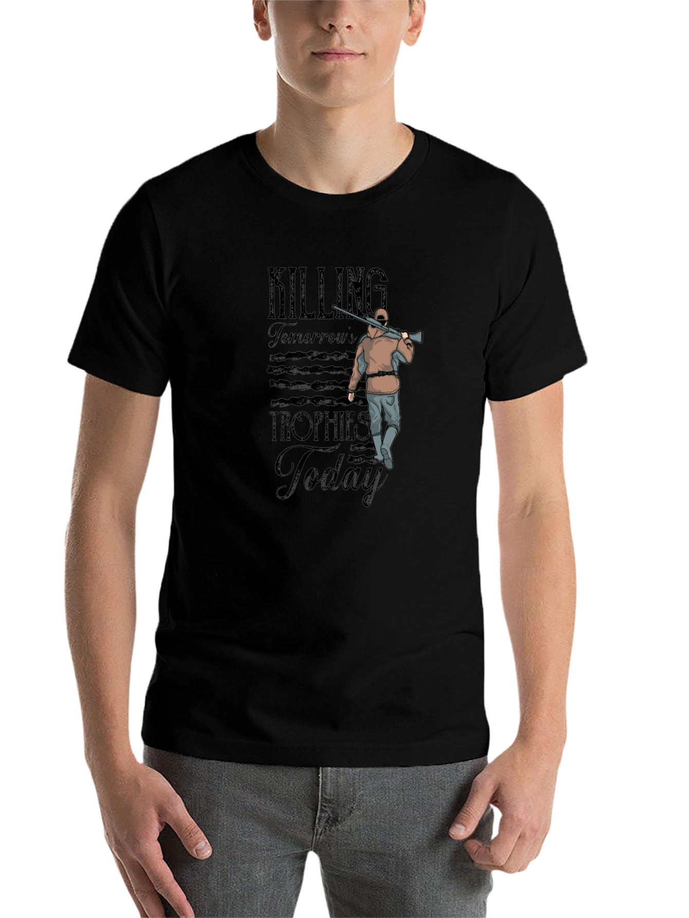 Black Hunting T-Shirt: Killing Tomorrow's Trophies Today view 7