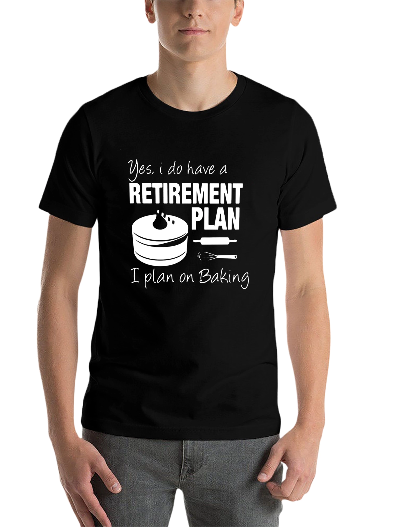Black Retirement Baking Plan T-Shirt view 7