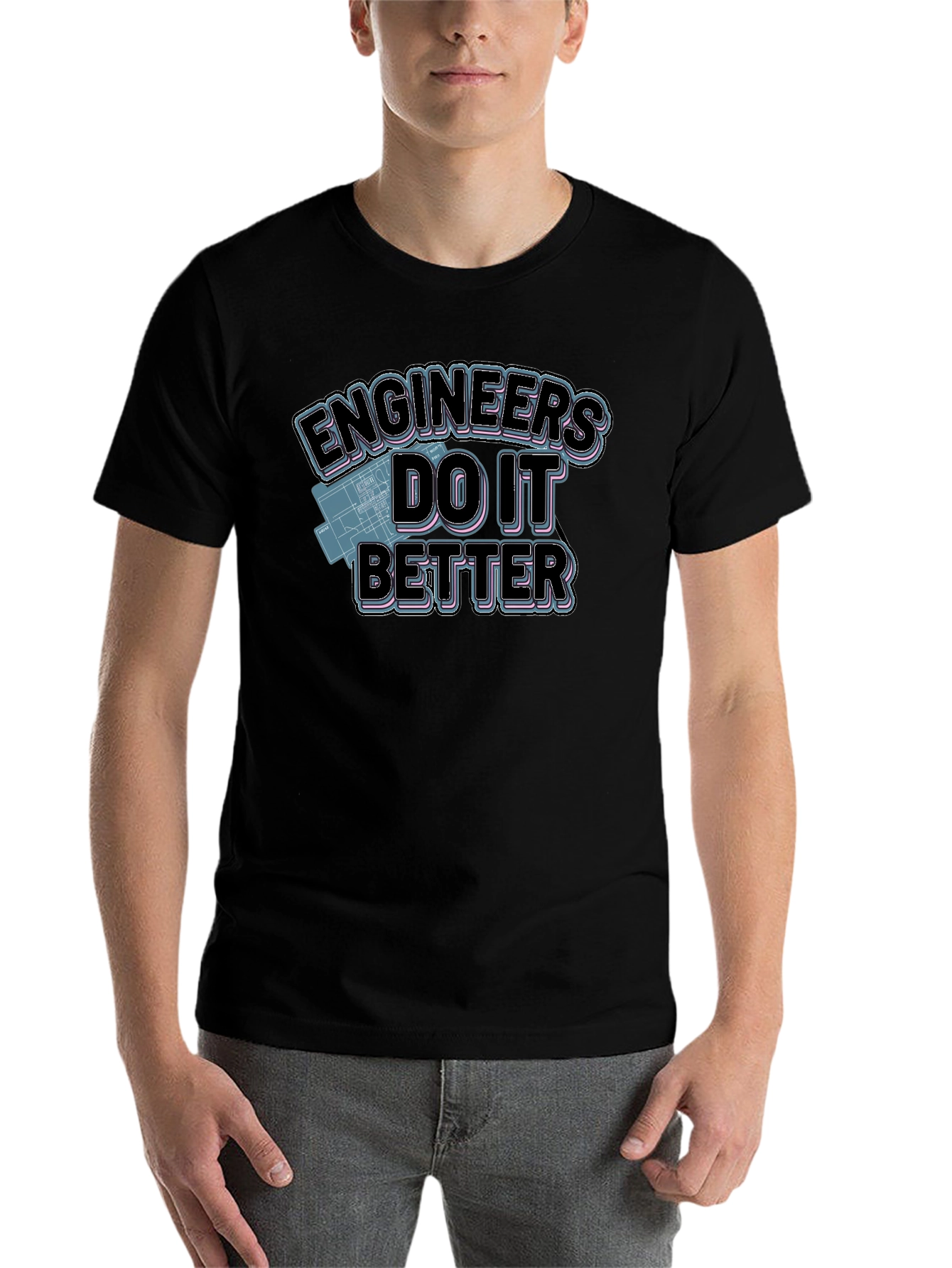 Black Engineers Do It Better Graphic T-Shirt view 7